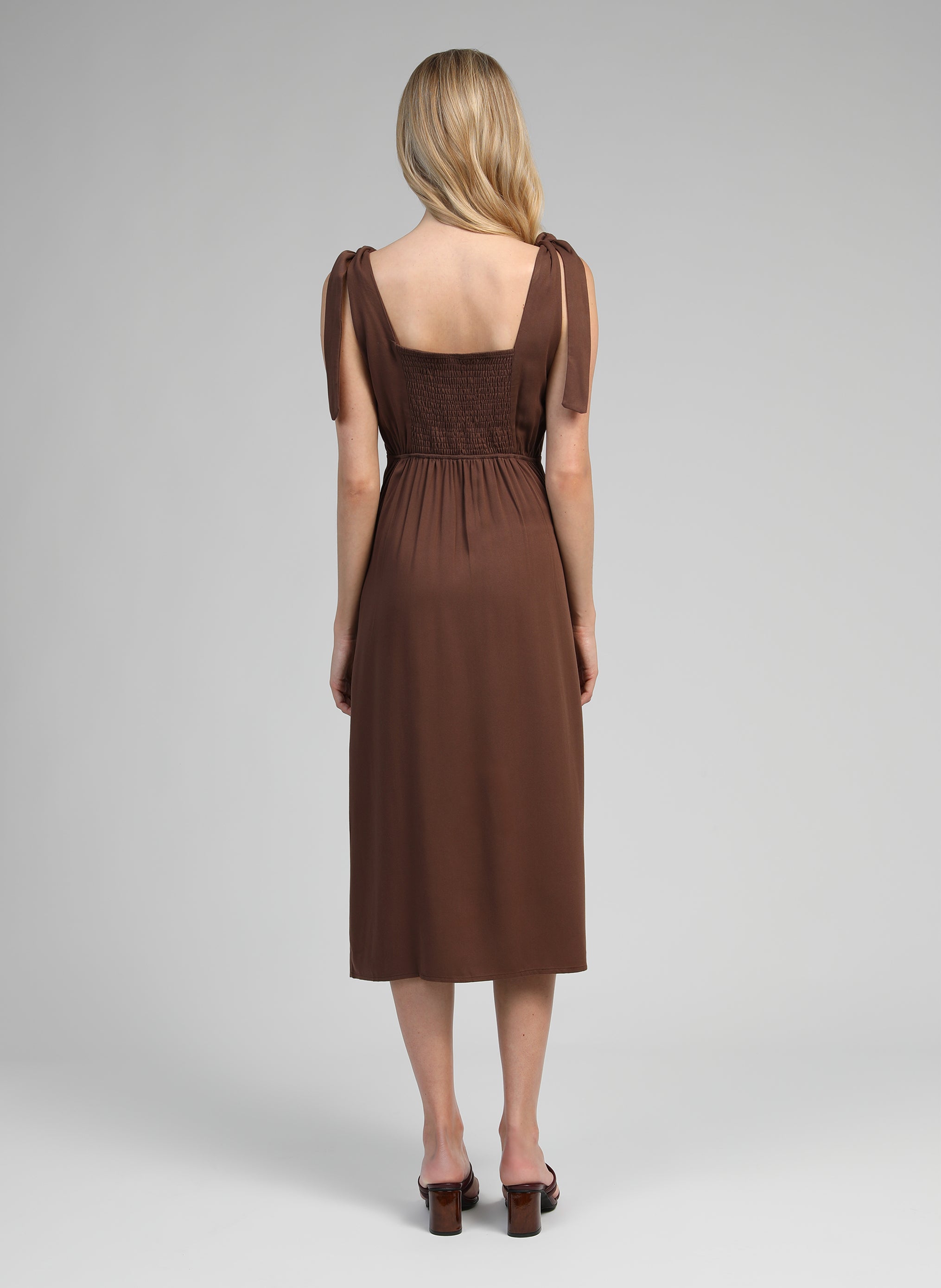 MANTIA brown MIDI DRESS