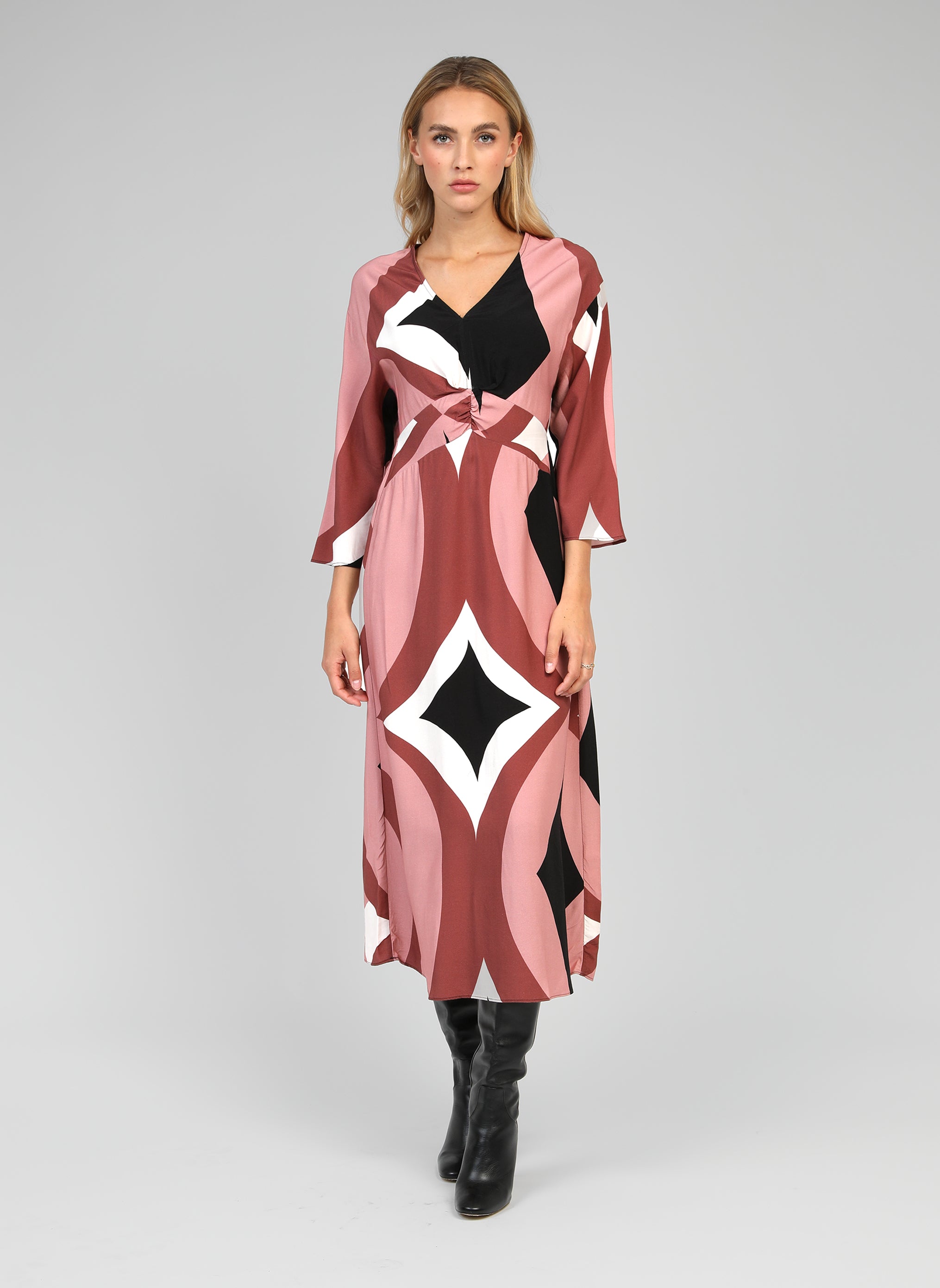 ROBE MIDI MASAMY galimo rose