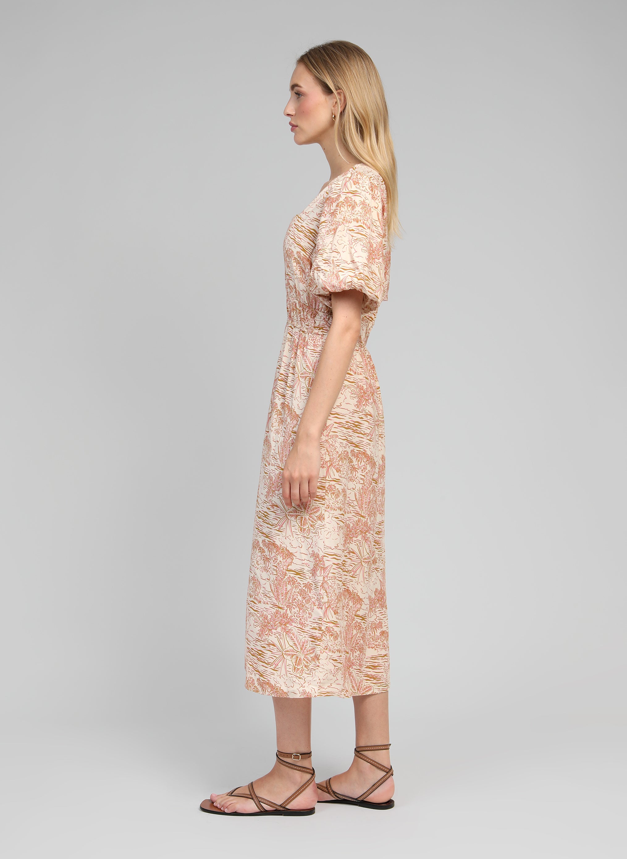 ROBE MIDI MELILA josas ocre