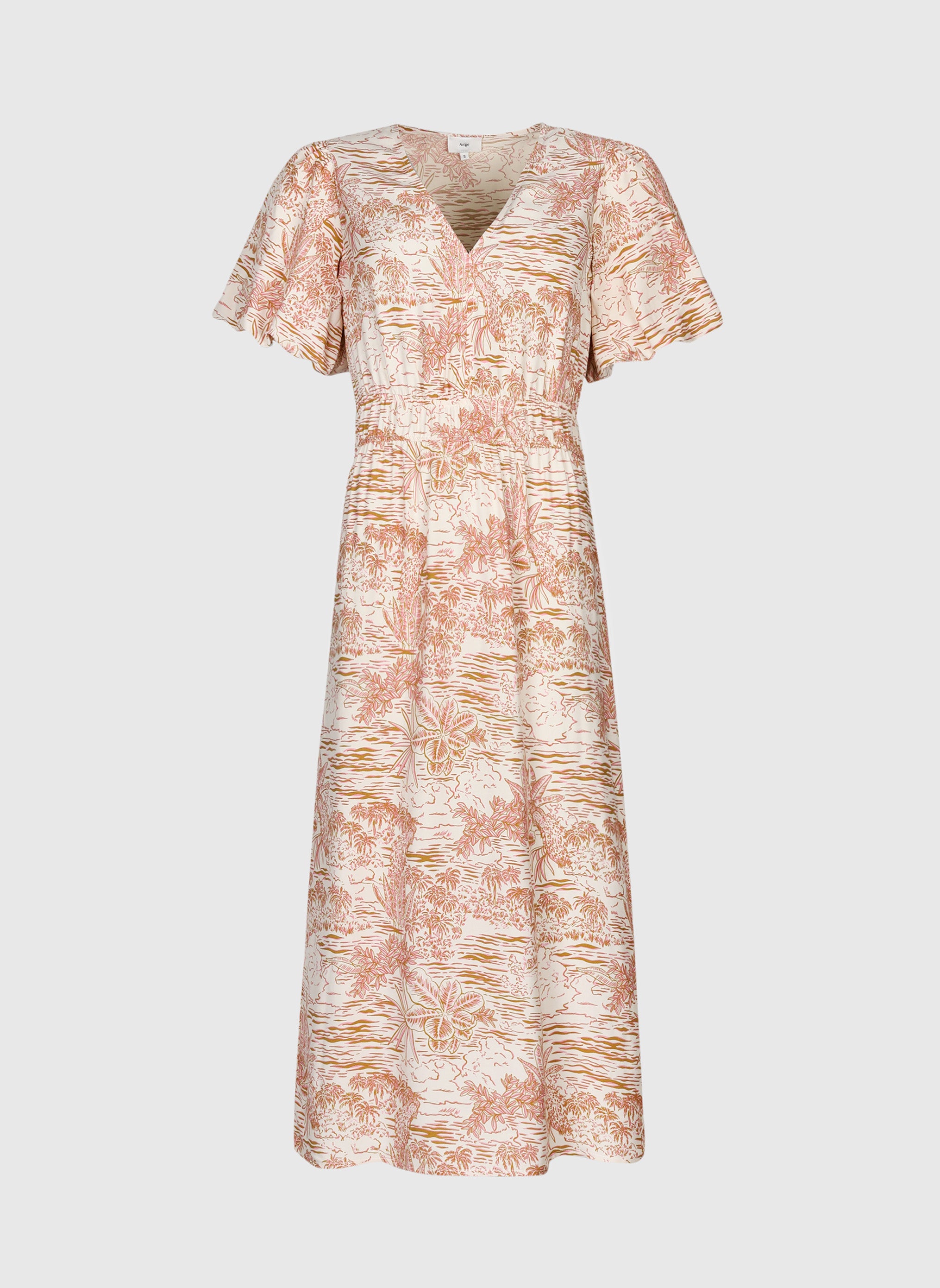 ROBE MIDI MELILA josas ocre