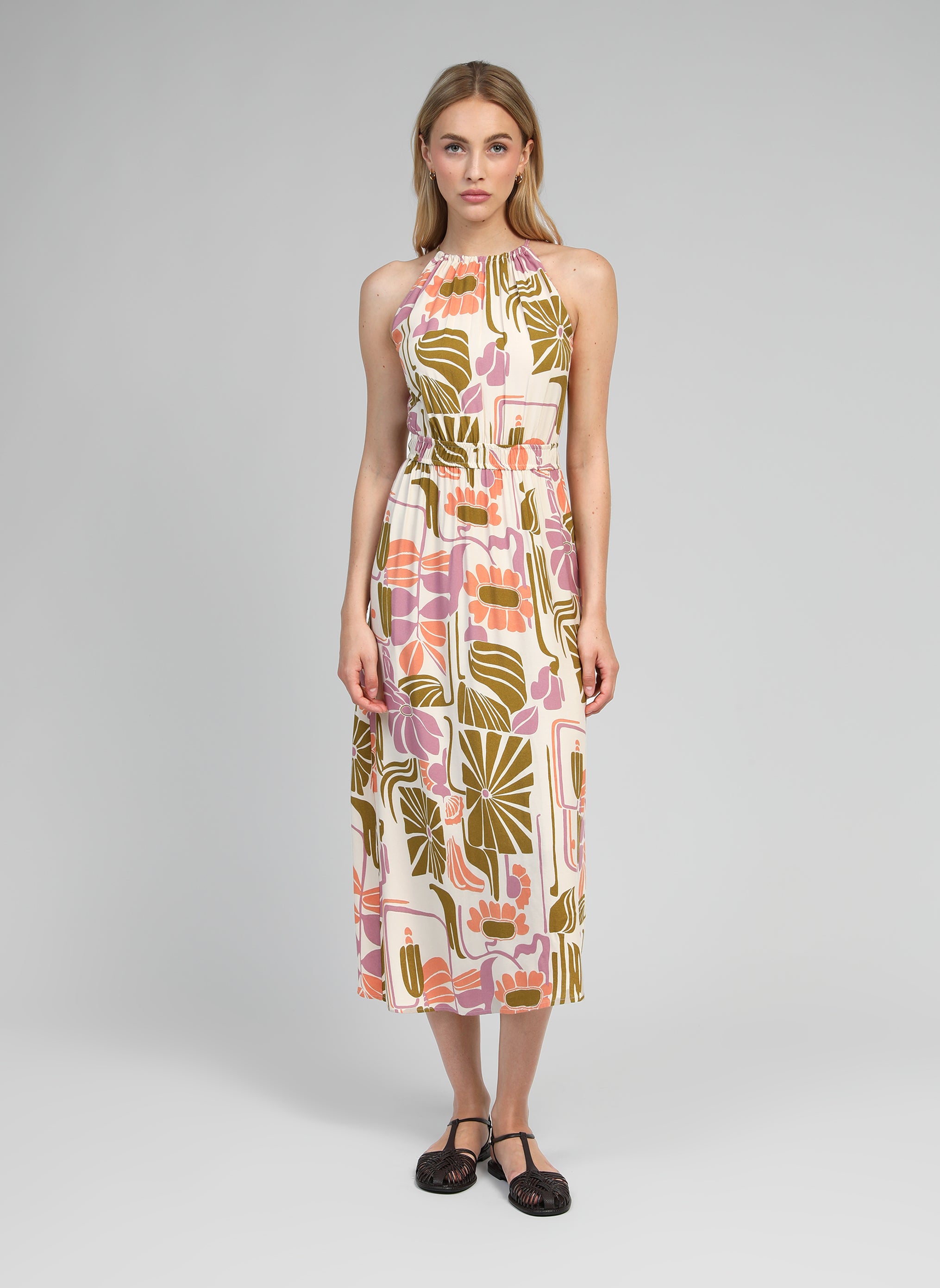 LONG DRESS MENDA tima ecru