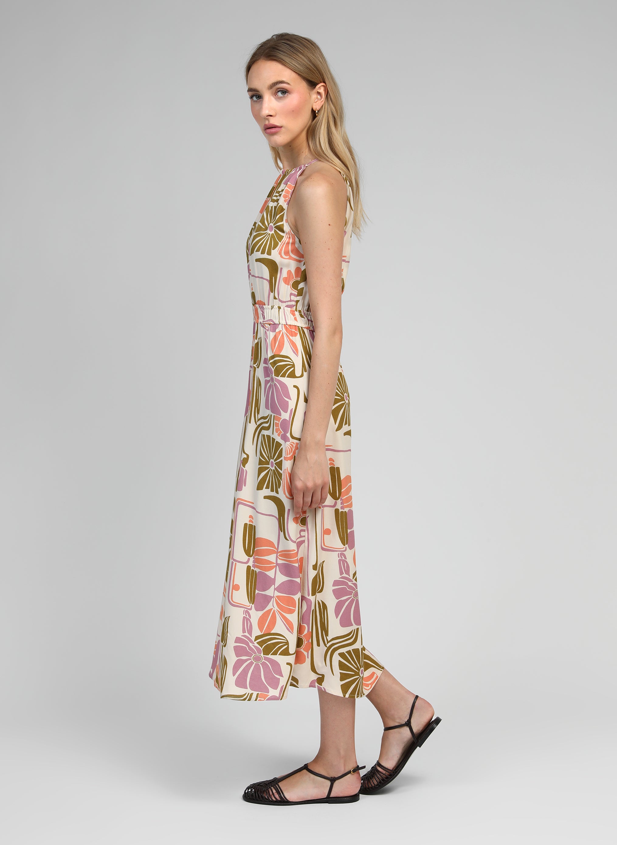 LONG DRESS MENDA tima ecru