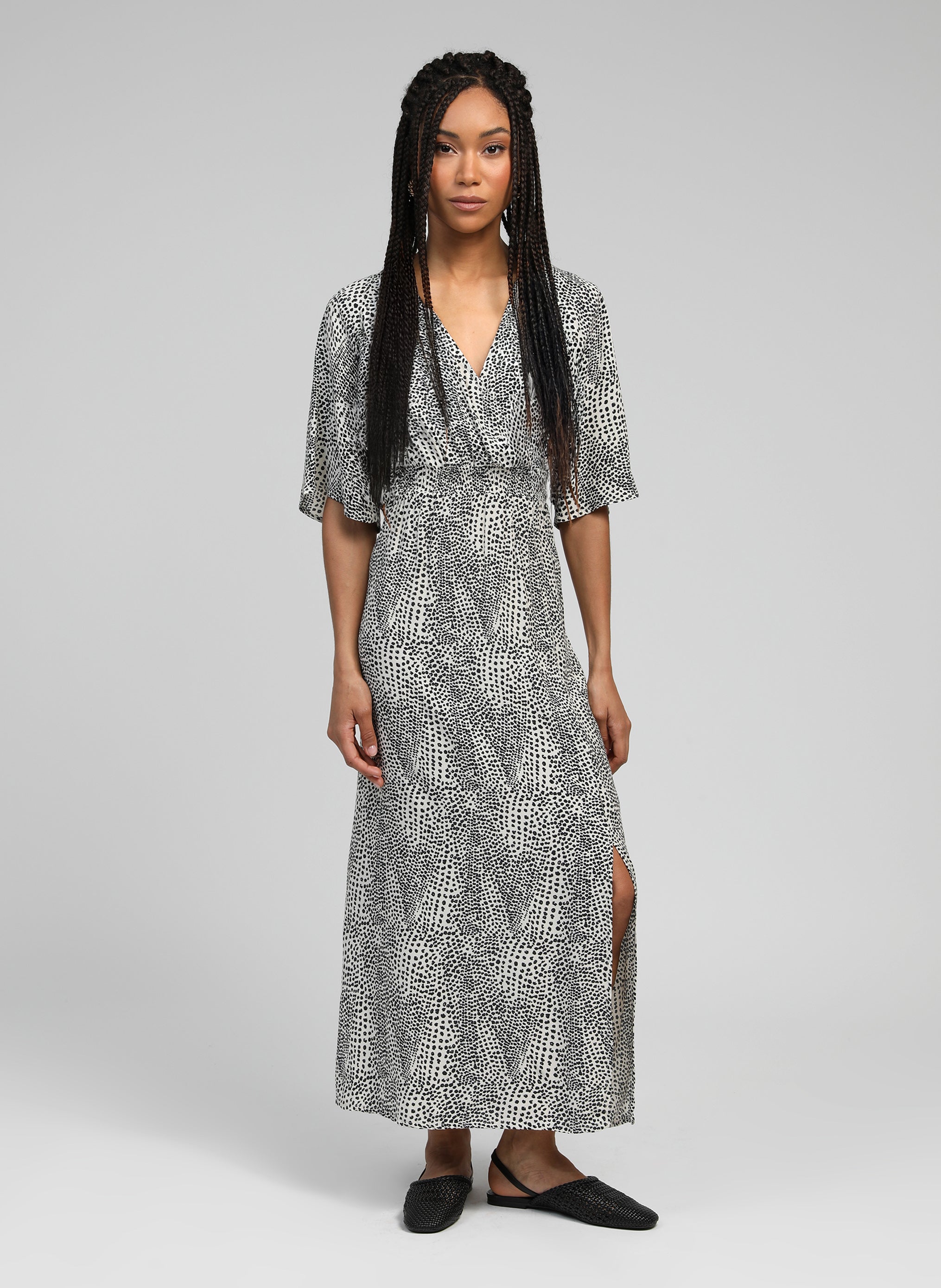 MESUNA LONG DRESS aurora ecru