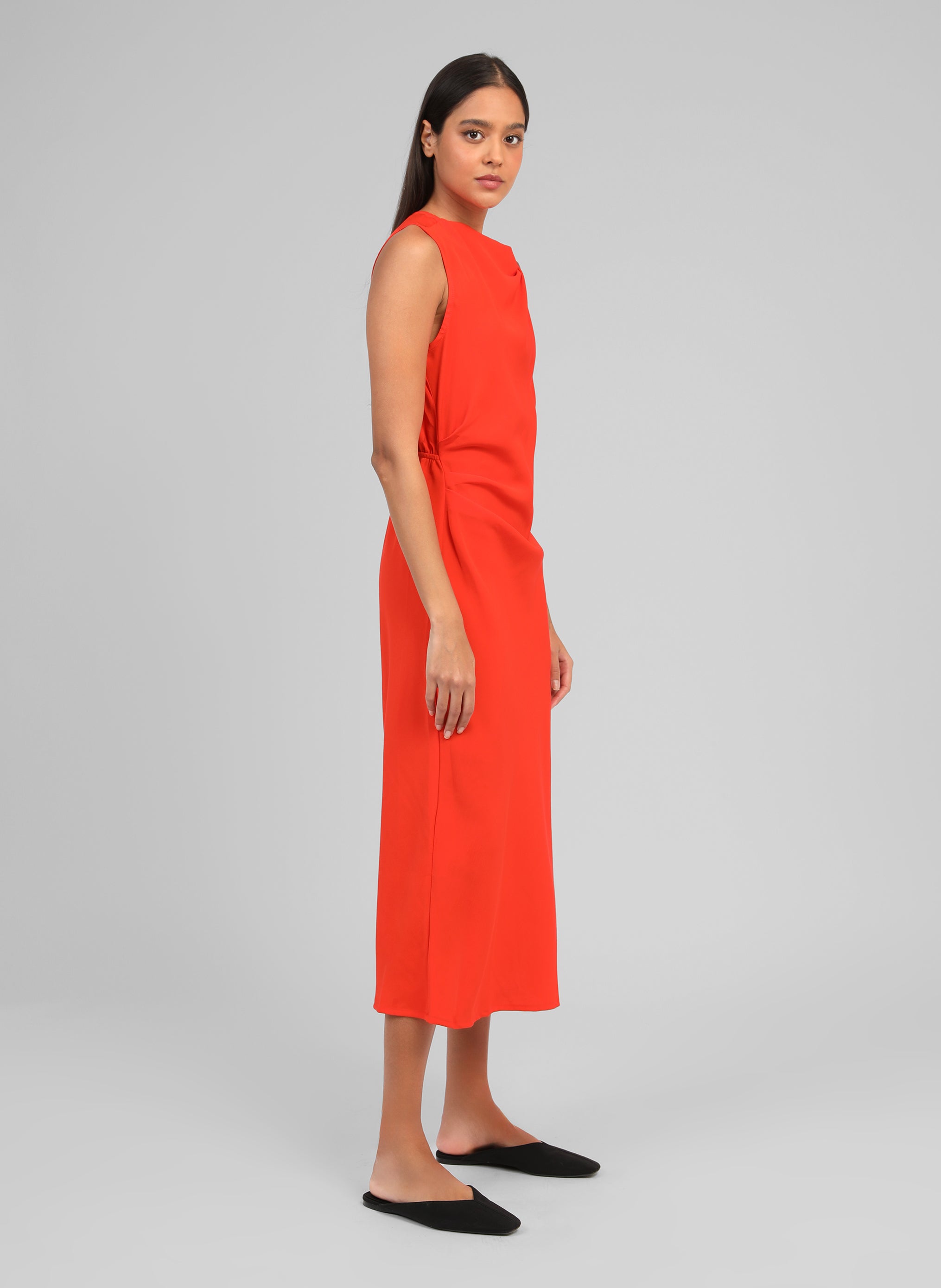 ROBE MIDI MILANA piment