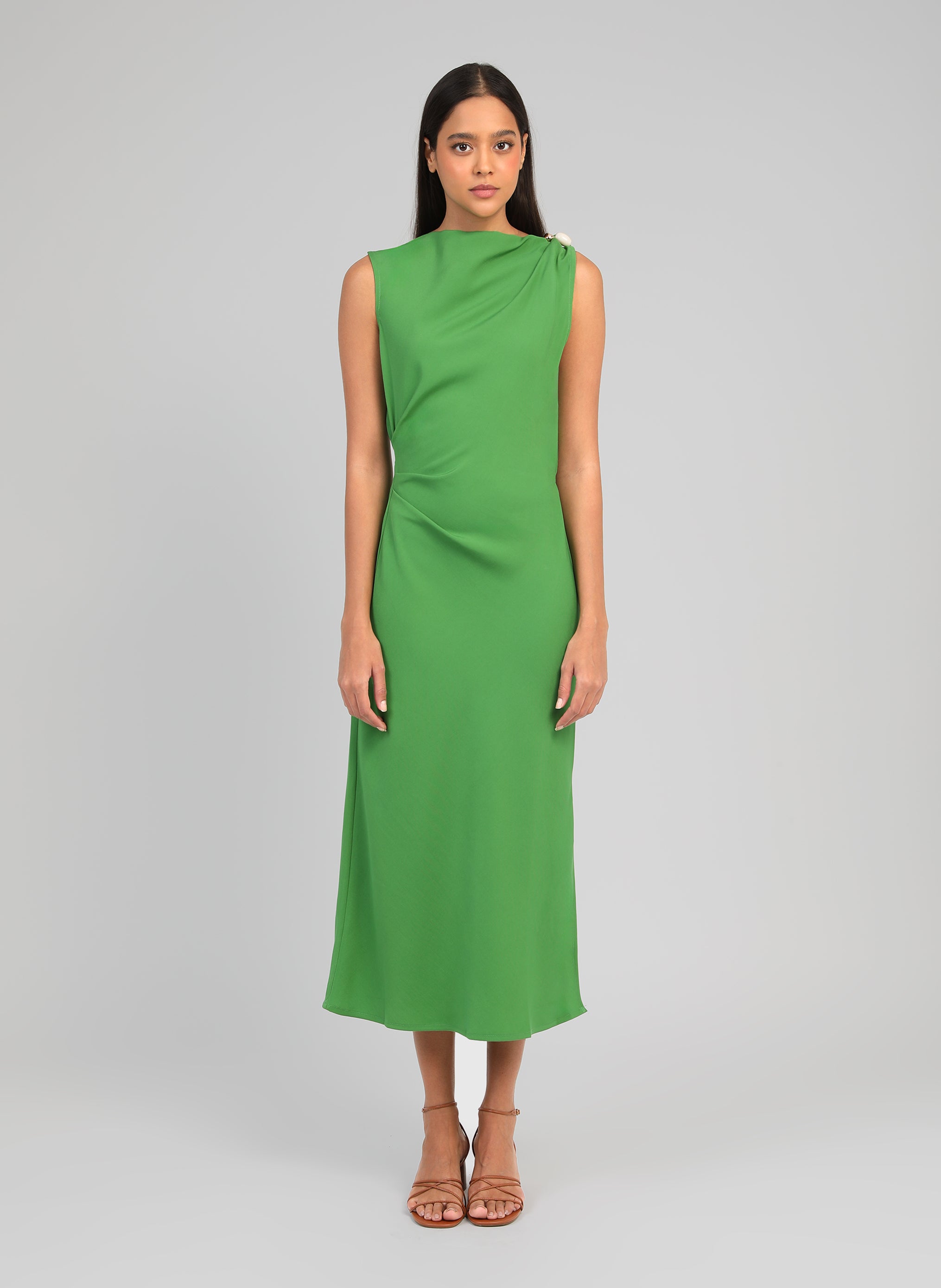 ROBE MIDI MILANA pomme