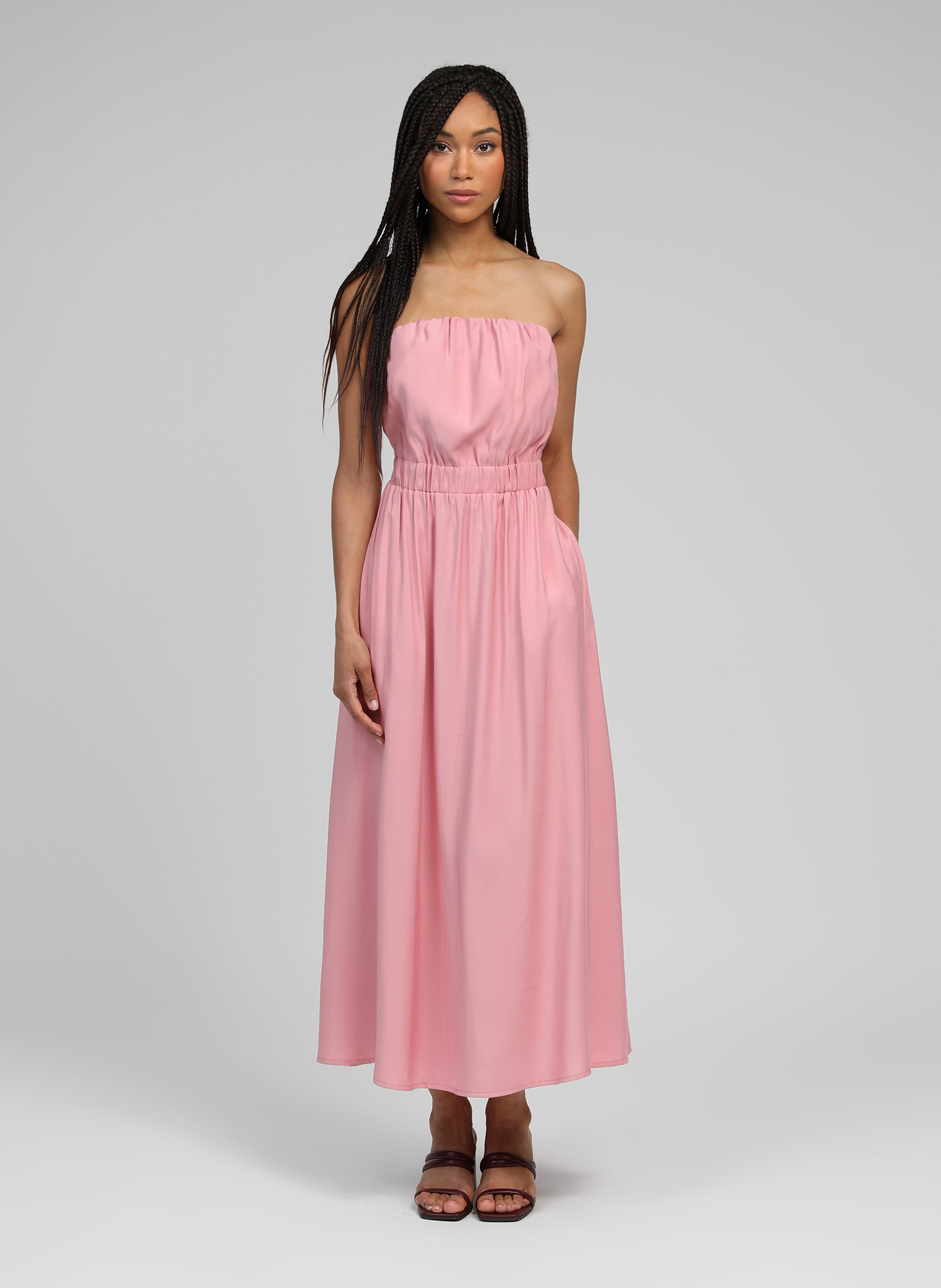 pink MILIKA LONG DRESS