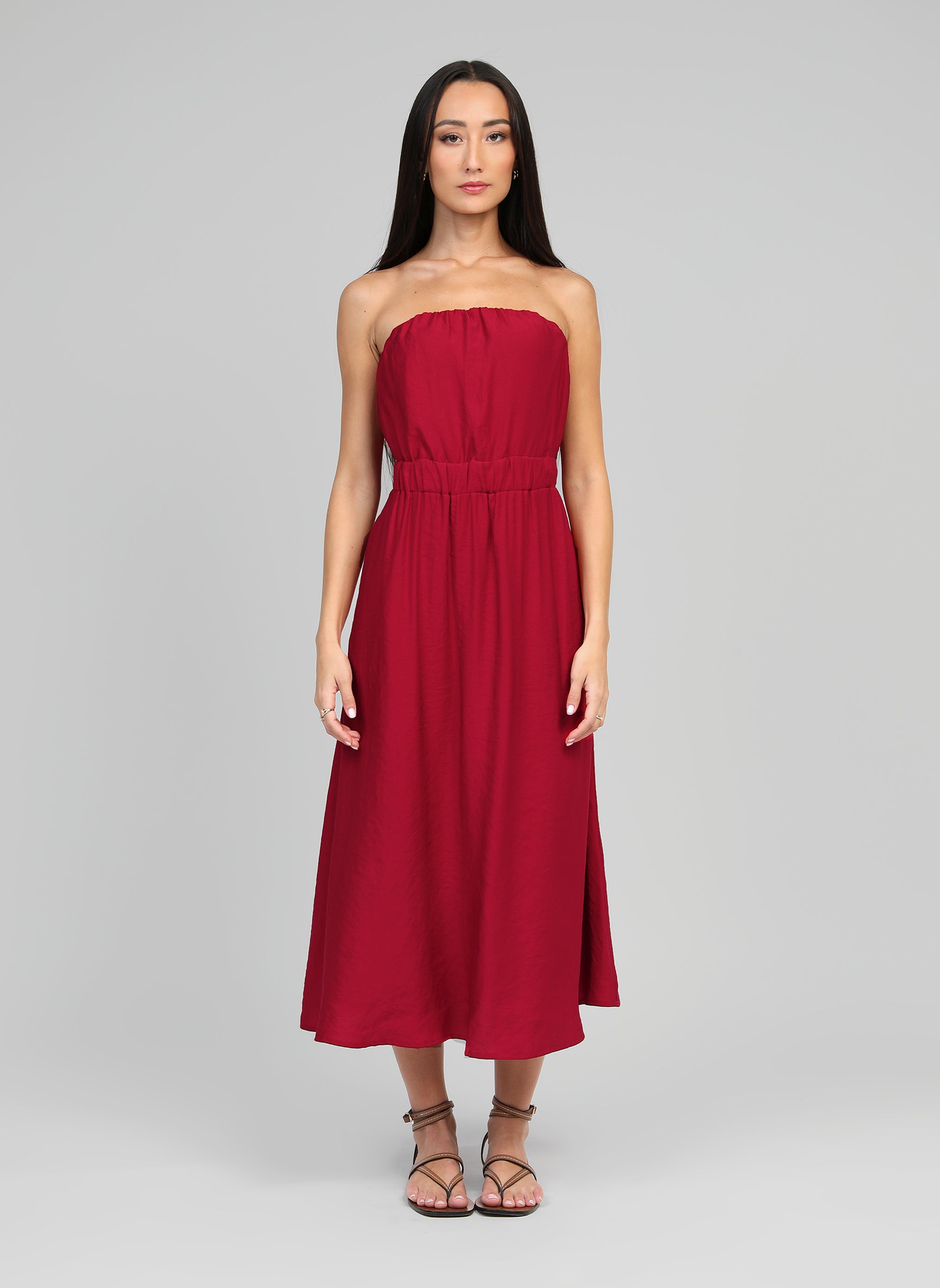 MILIKA LONG DRESS red