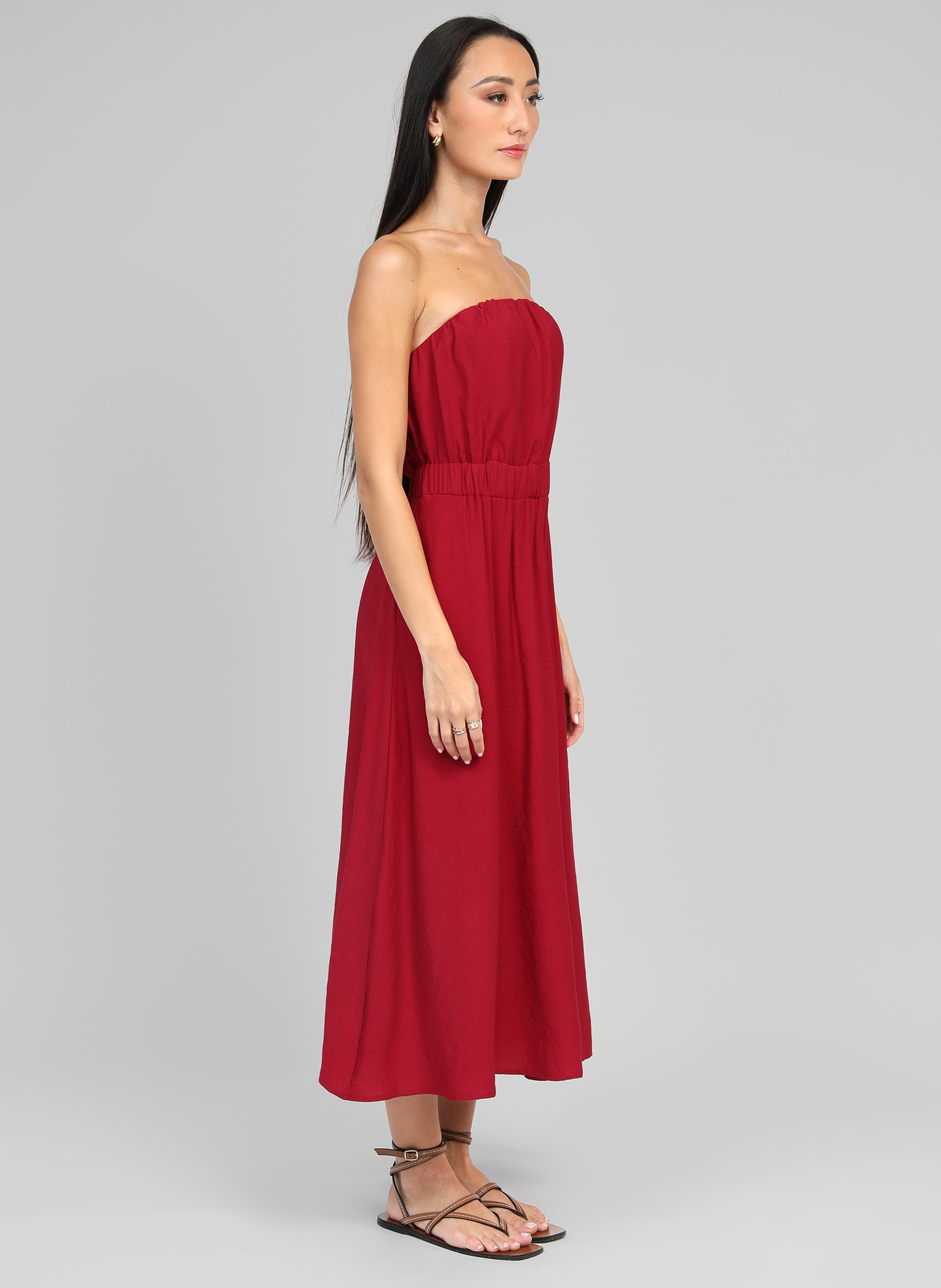 MILIKA LONG DRESS red
