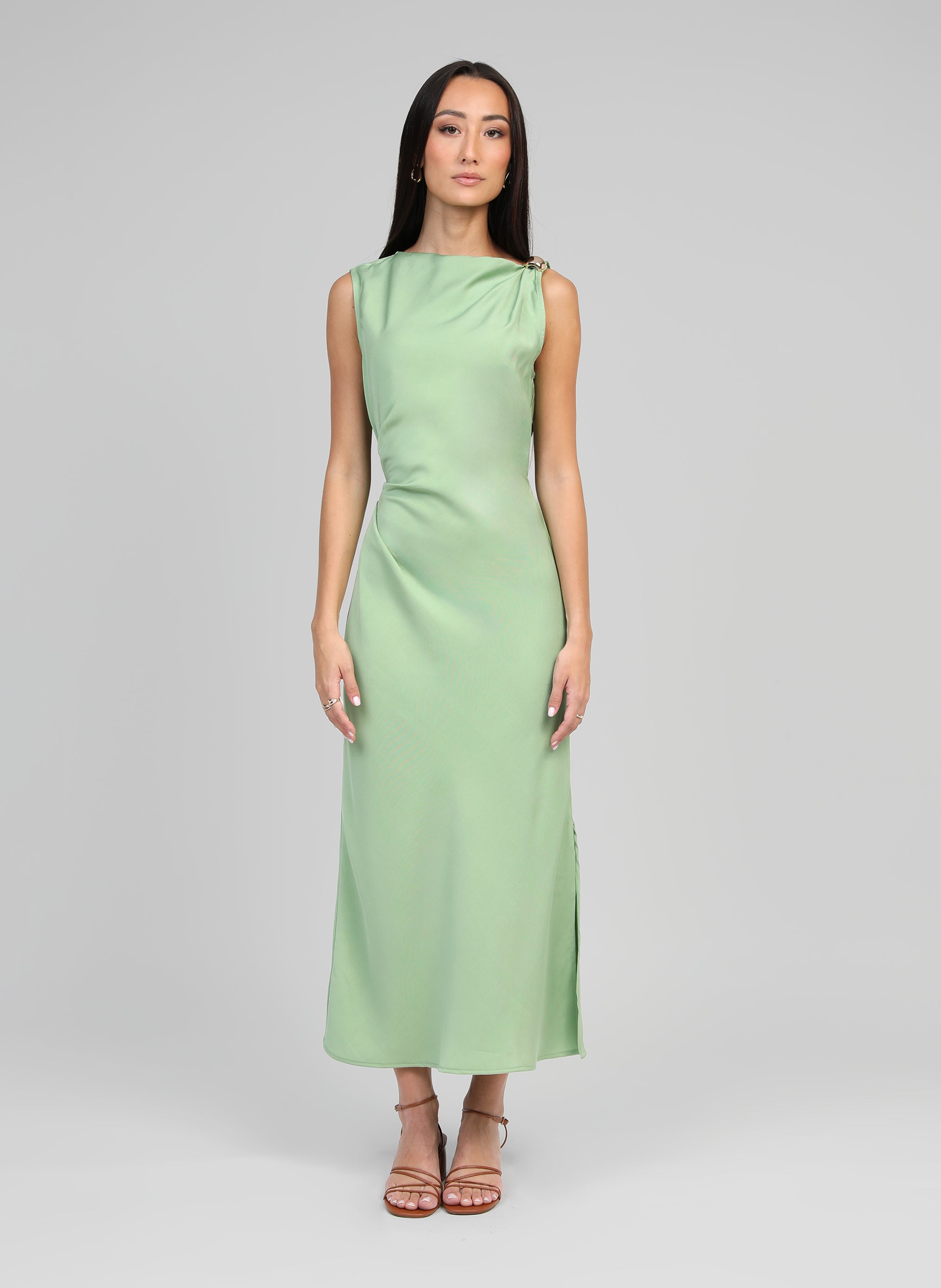 MIRKA MIDI DRESS sage