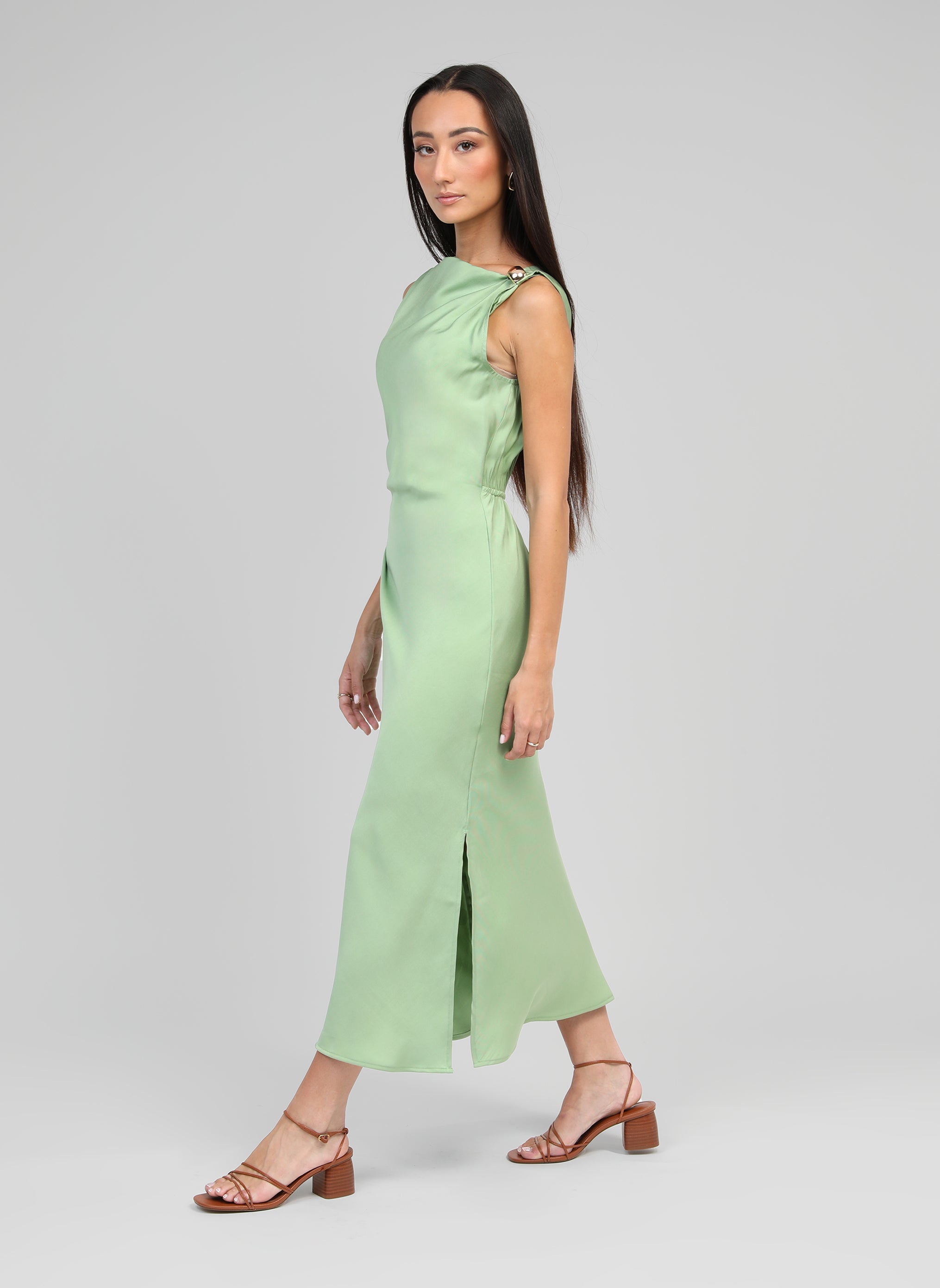 MIRKA MIDI DRESS sage