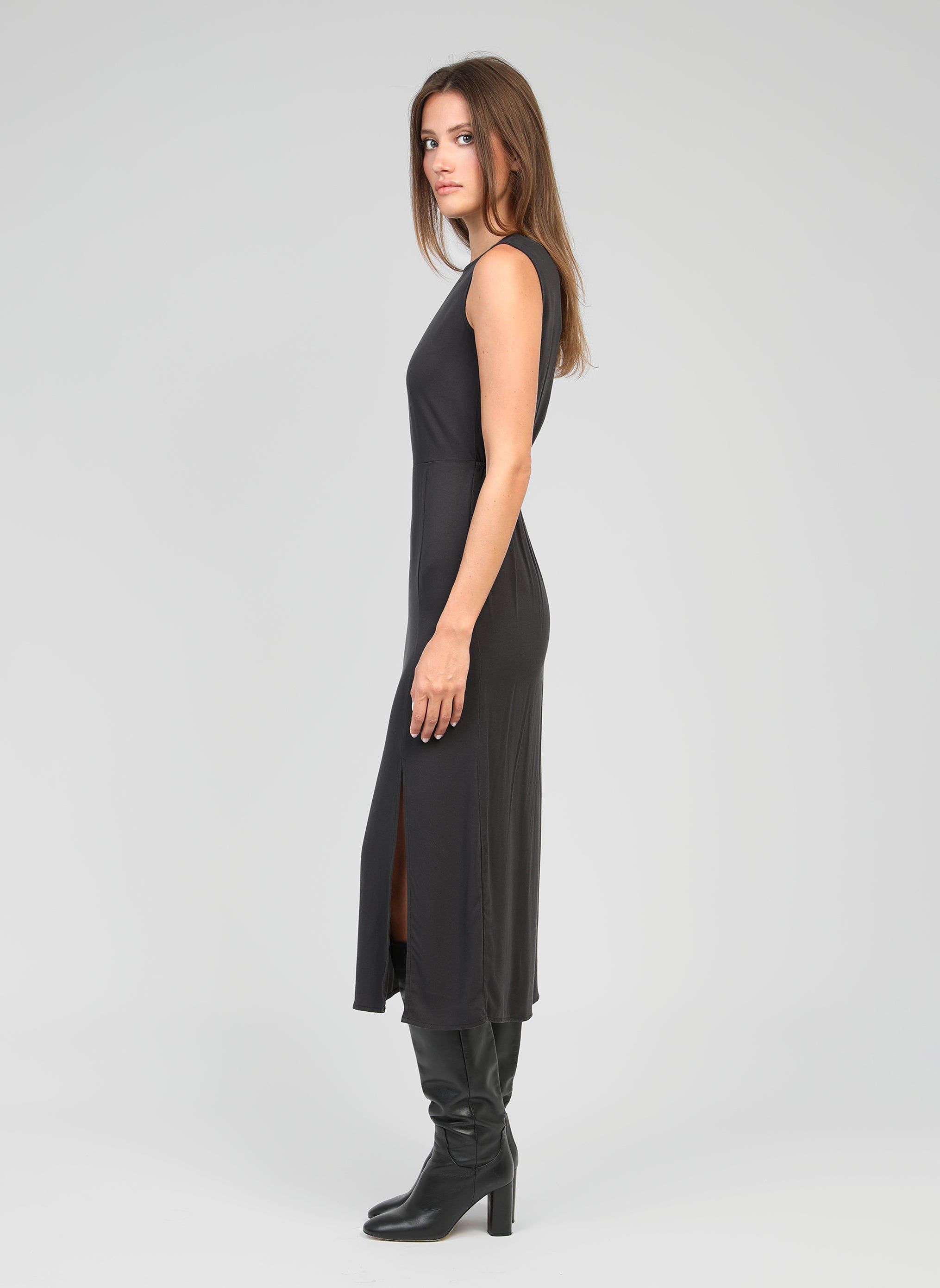 ROBE MIDI MYSTRAL carbone