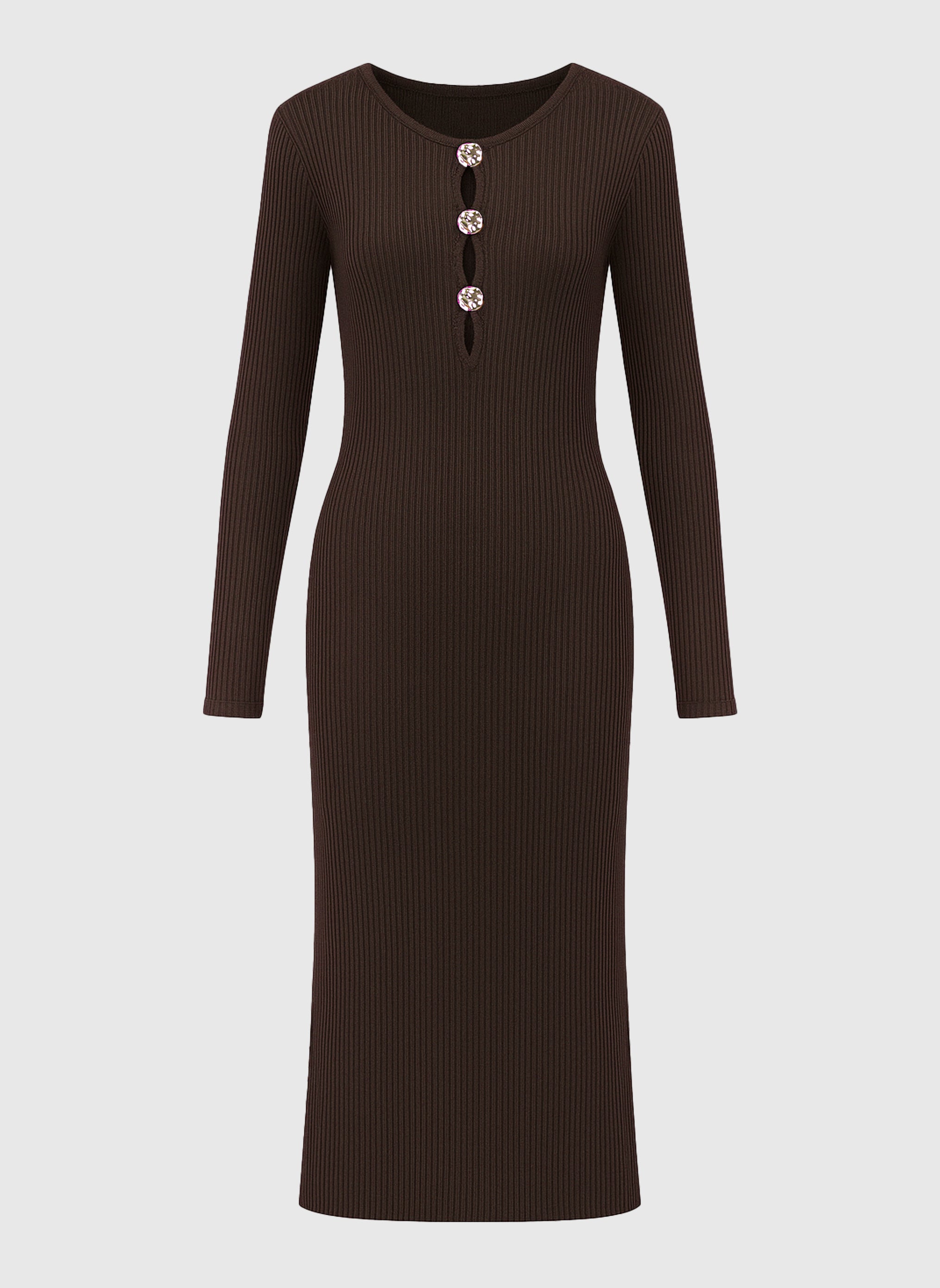 ROBE LONGUE NADIA marron