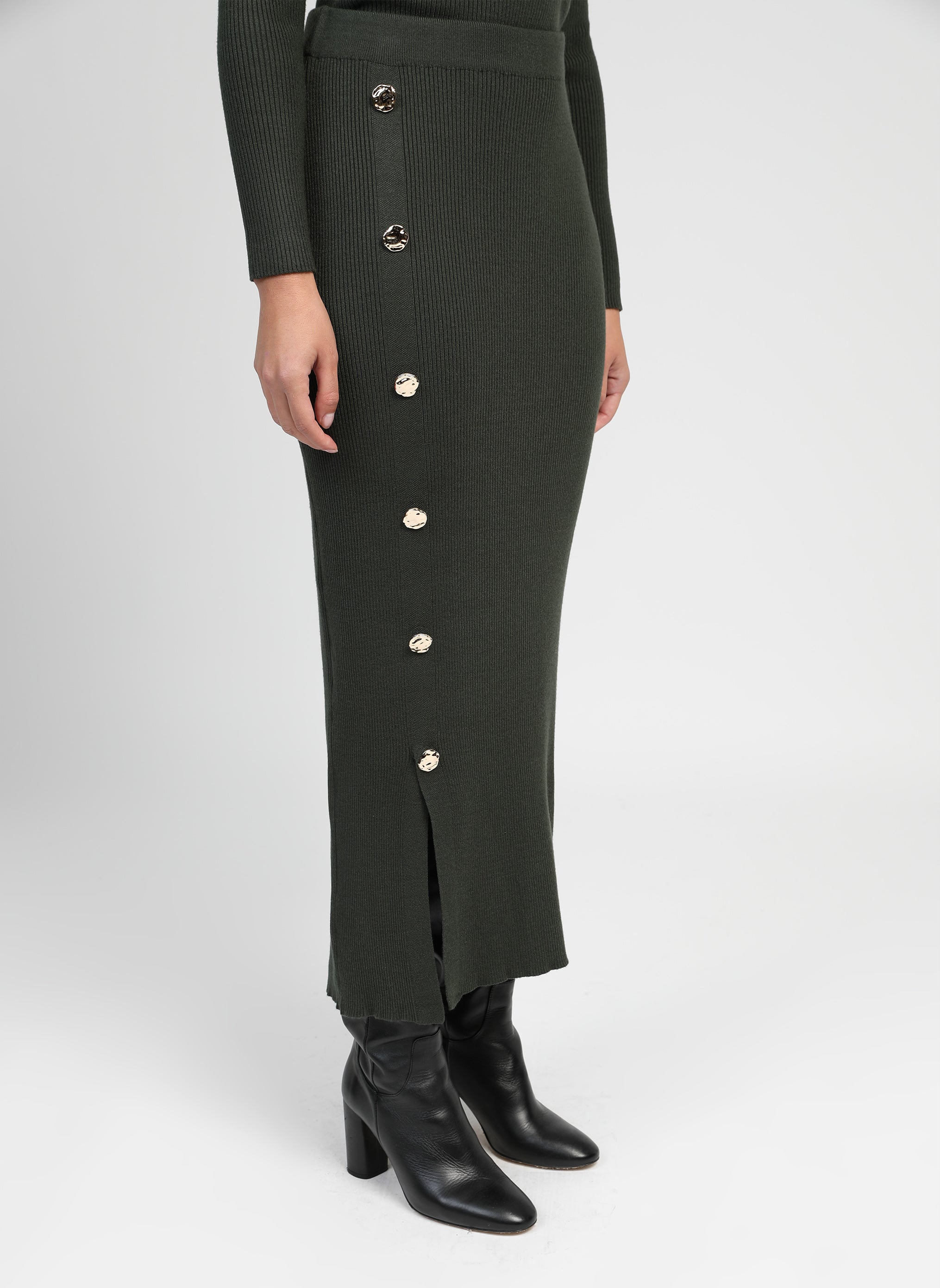 JUPE LONGUE NINI kaki