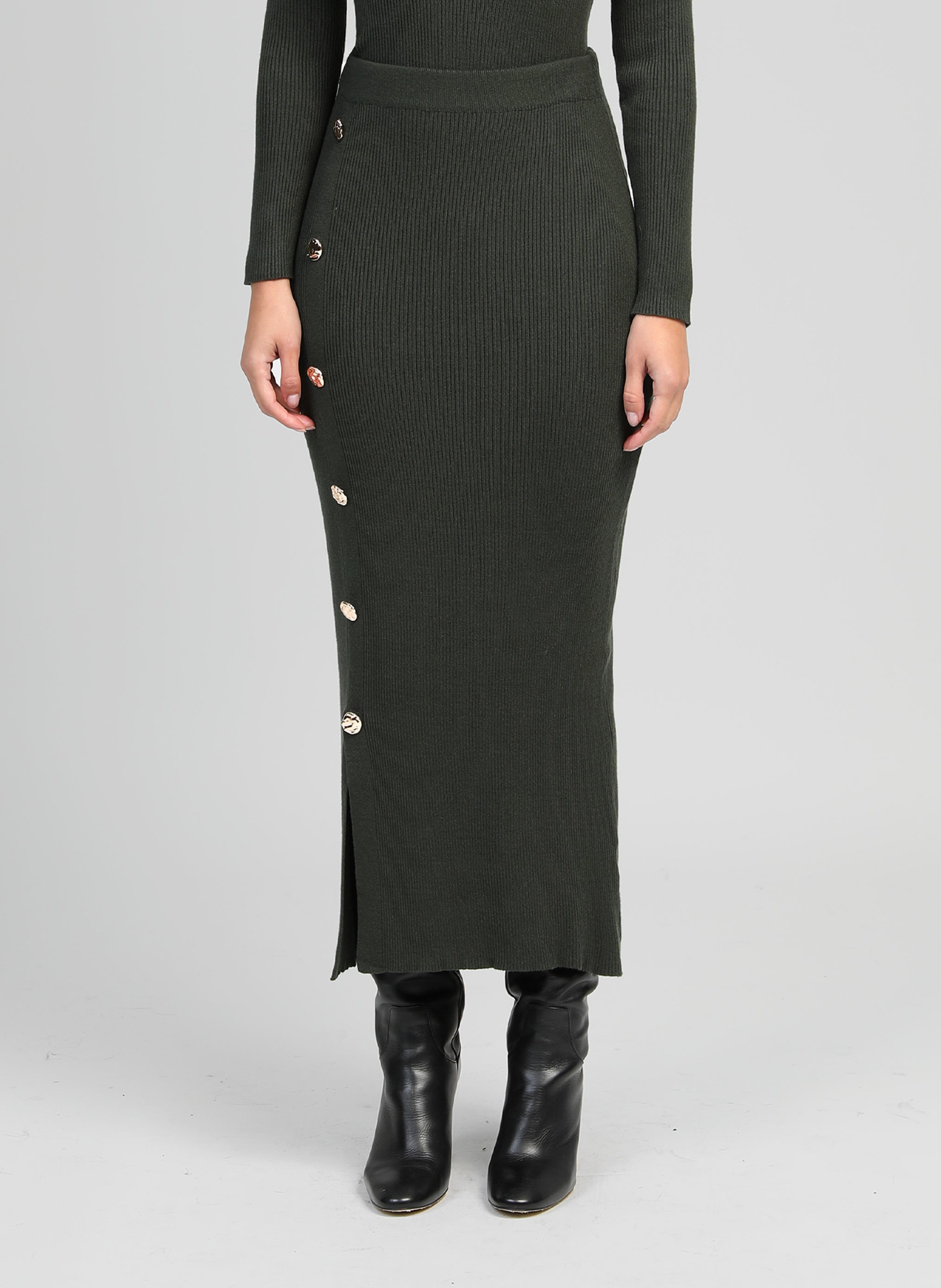 JUPE LONGUE NINI kaki