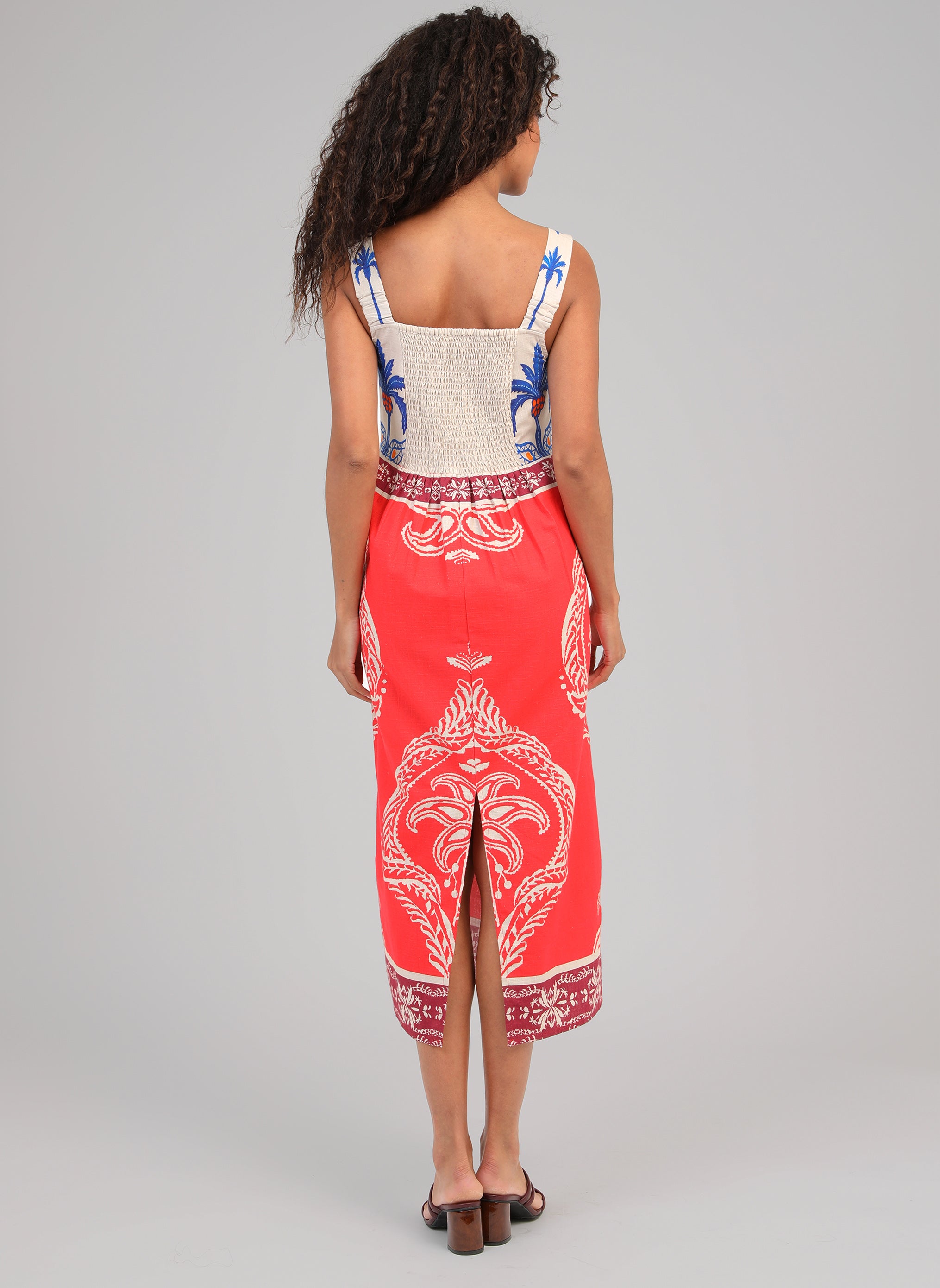 ROBE MIDI OLENIE tivoli rouge