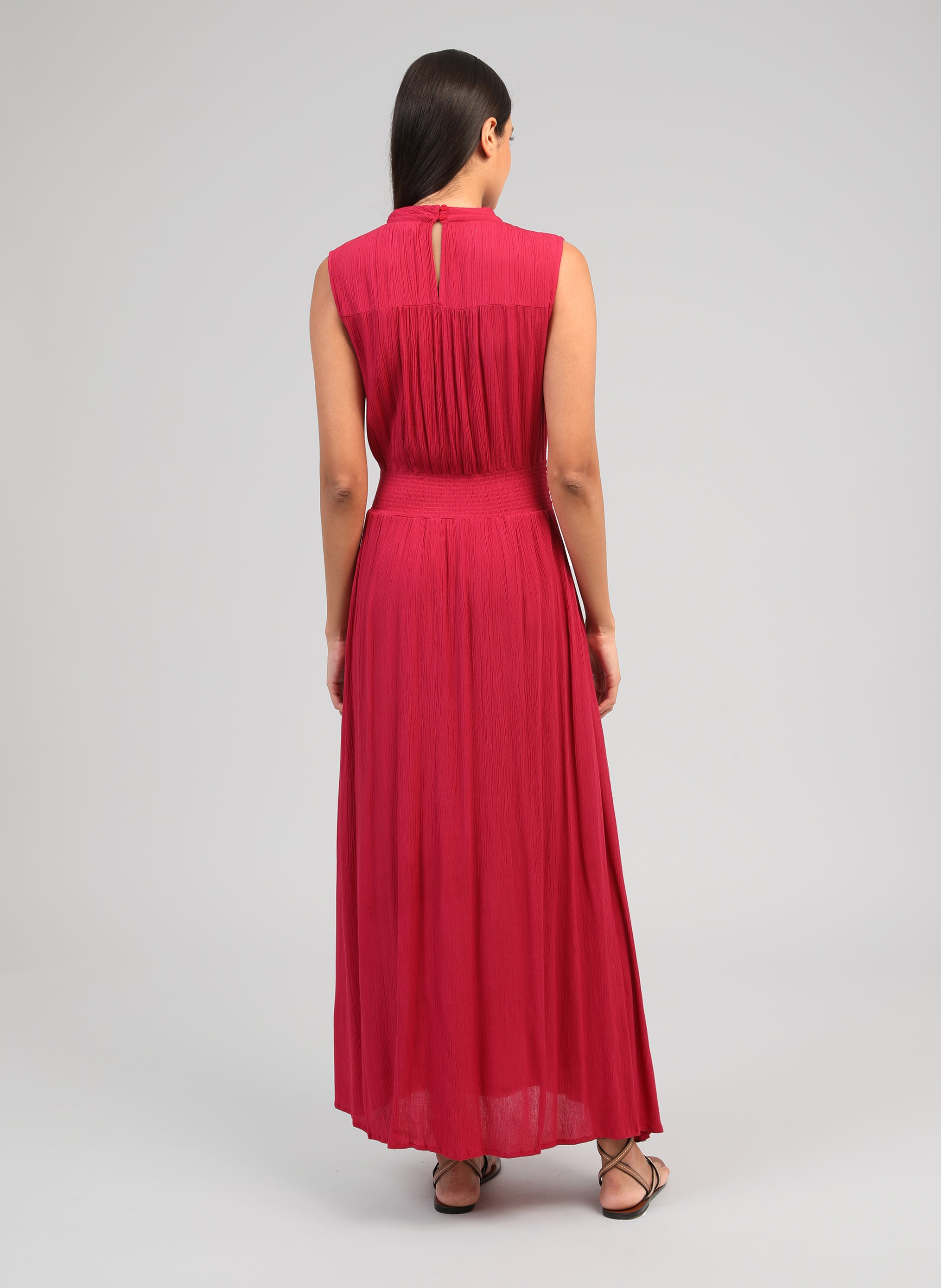 ROBE LONGUE ORLANY framboise