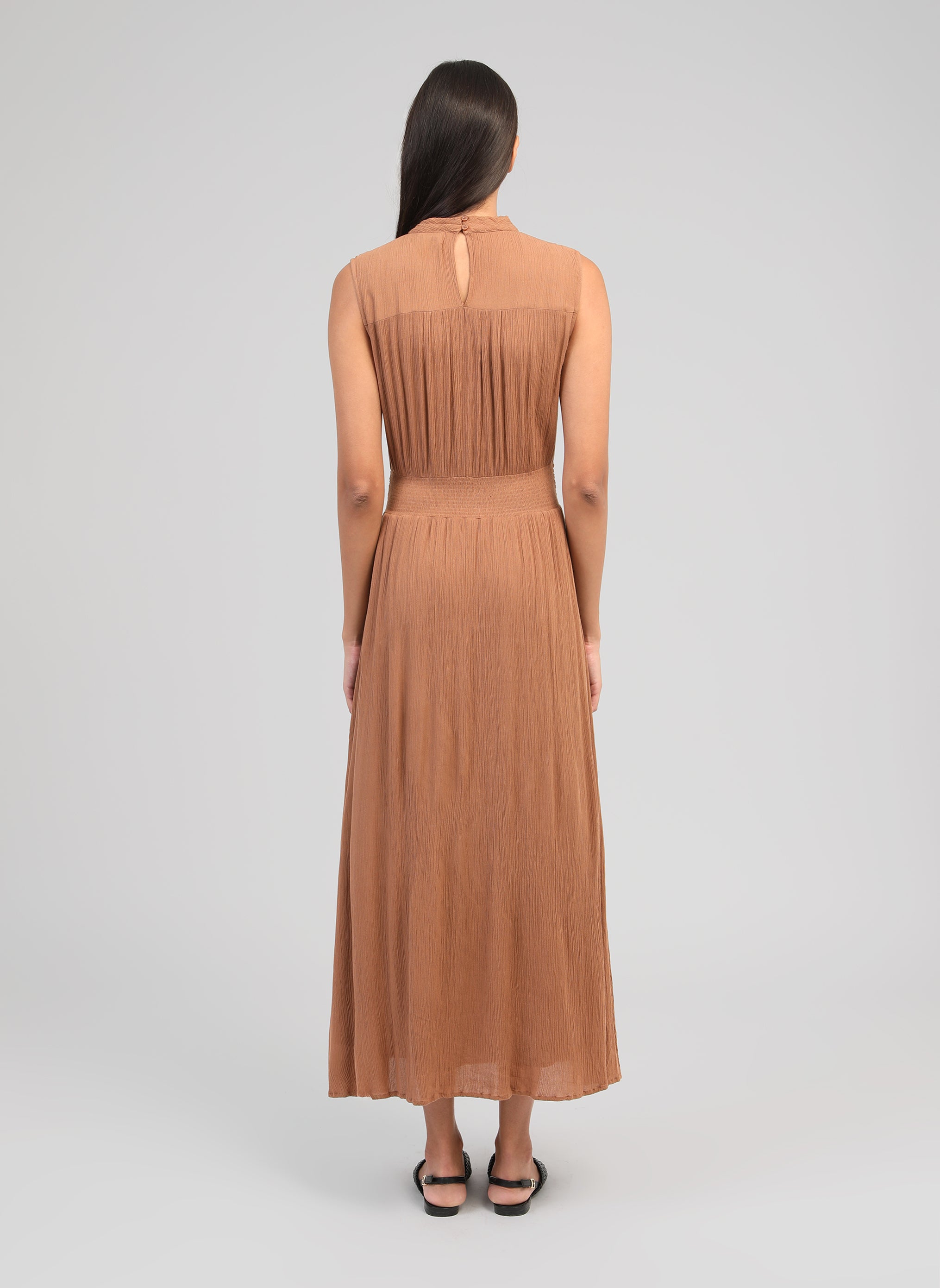 ROBE LONGUE ORLANY marron