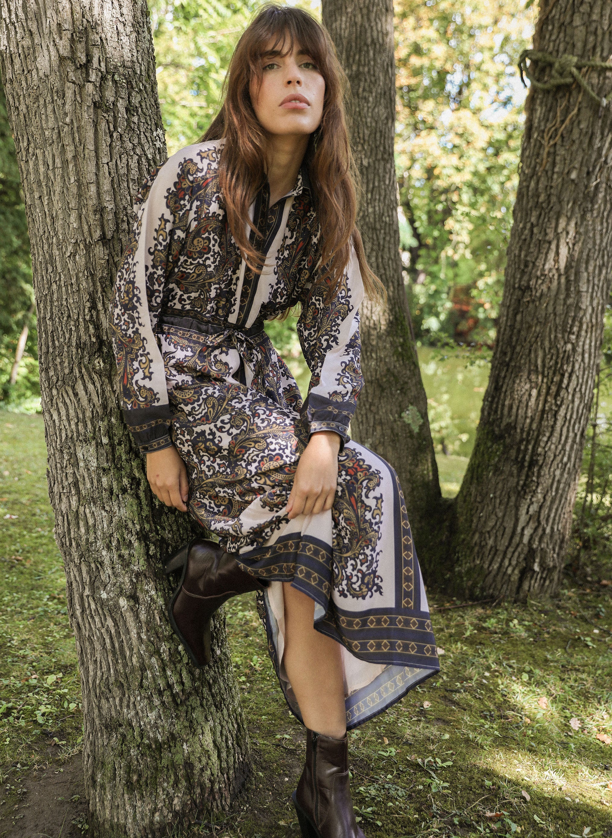 ROBE LONGUE OSSALITA filiamo ecru