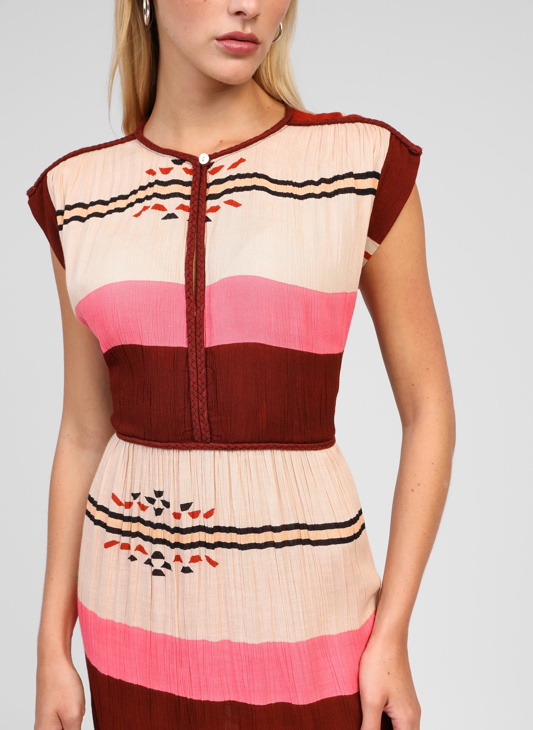 ROBE LONGUE OWENILA peruna brique