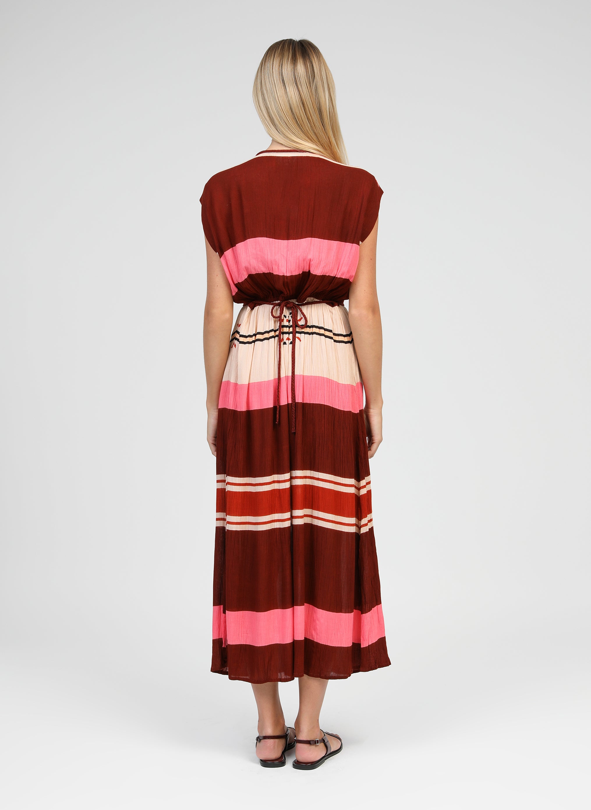 ROBE LONGUE OWENILA peruna brique