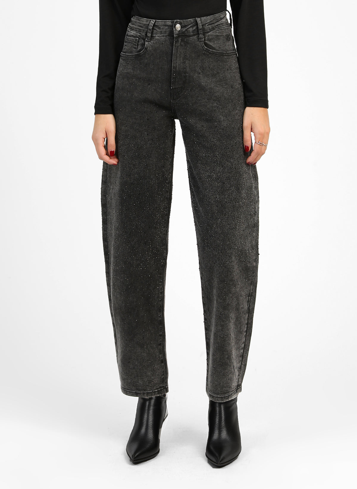 PALONE JEAN PANTS, charcoal gray