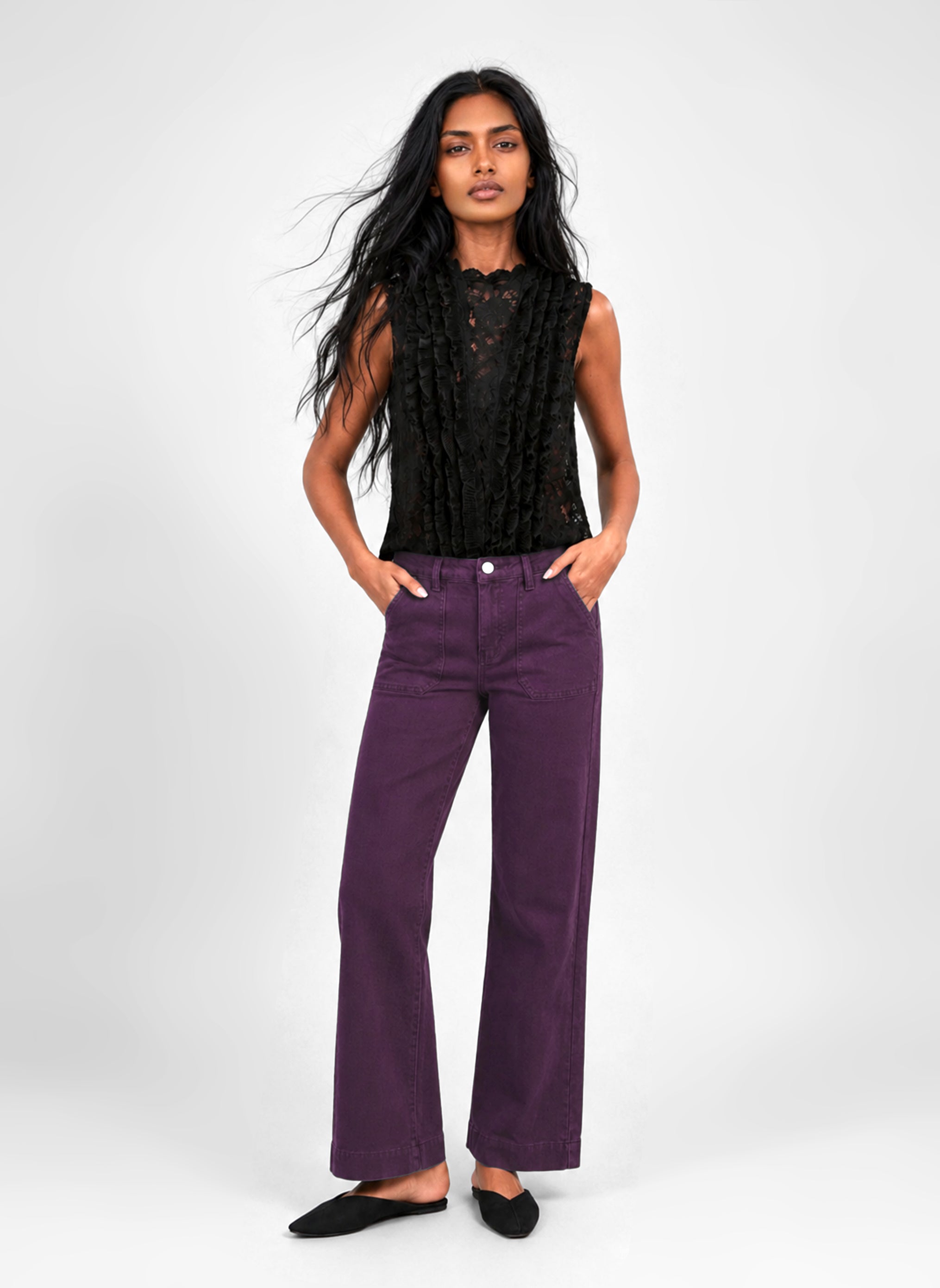 PANTALON PARMY aubergine