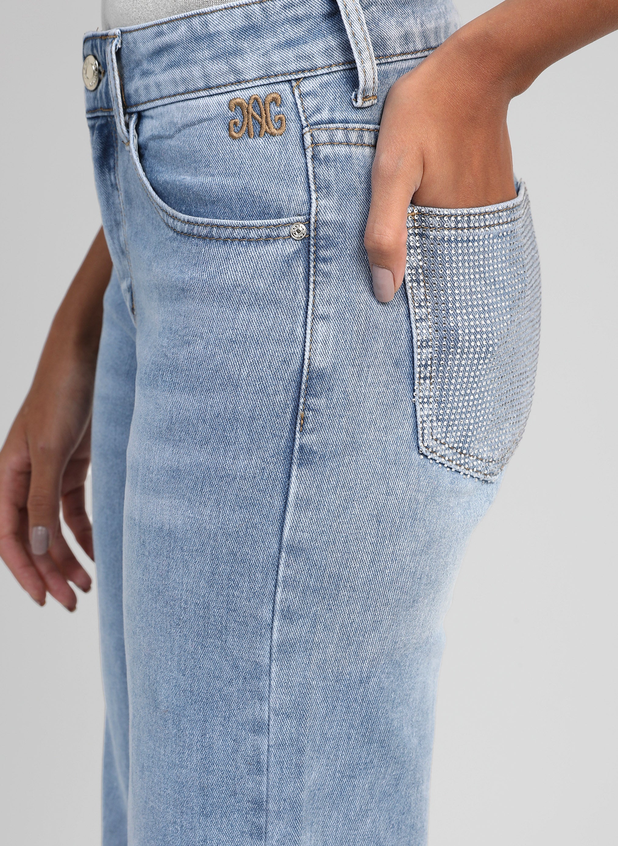 PANTALON PIPOCHE bleu ciel