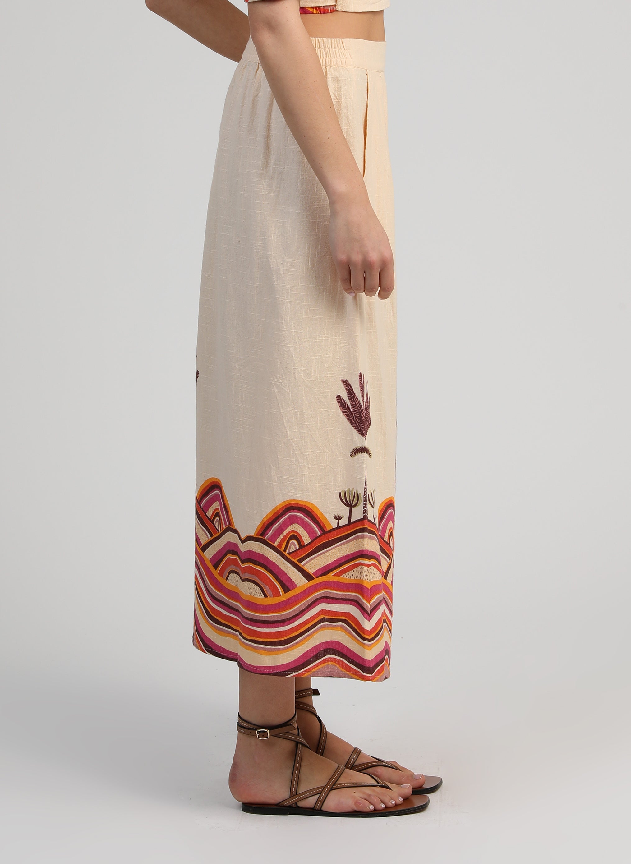 JUPE LONGUE RAMIRO palmyre rose