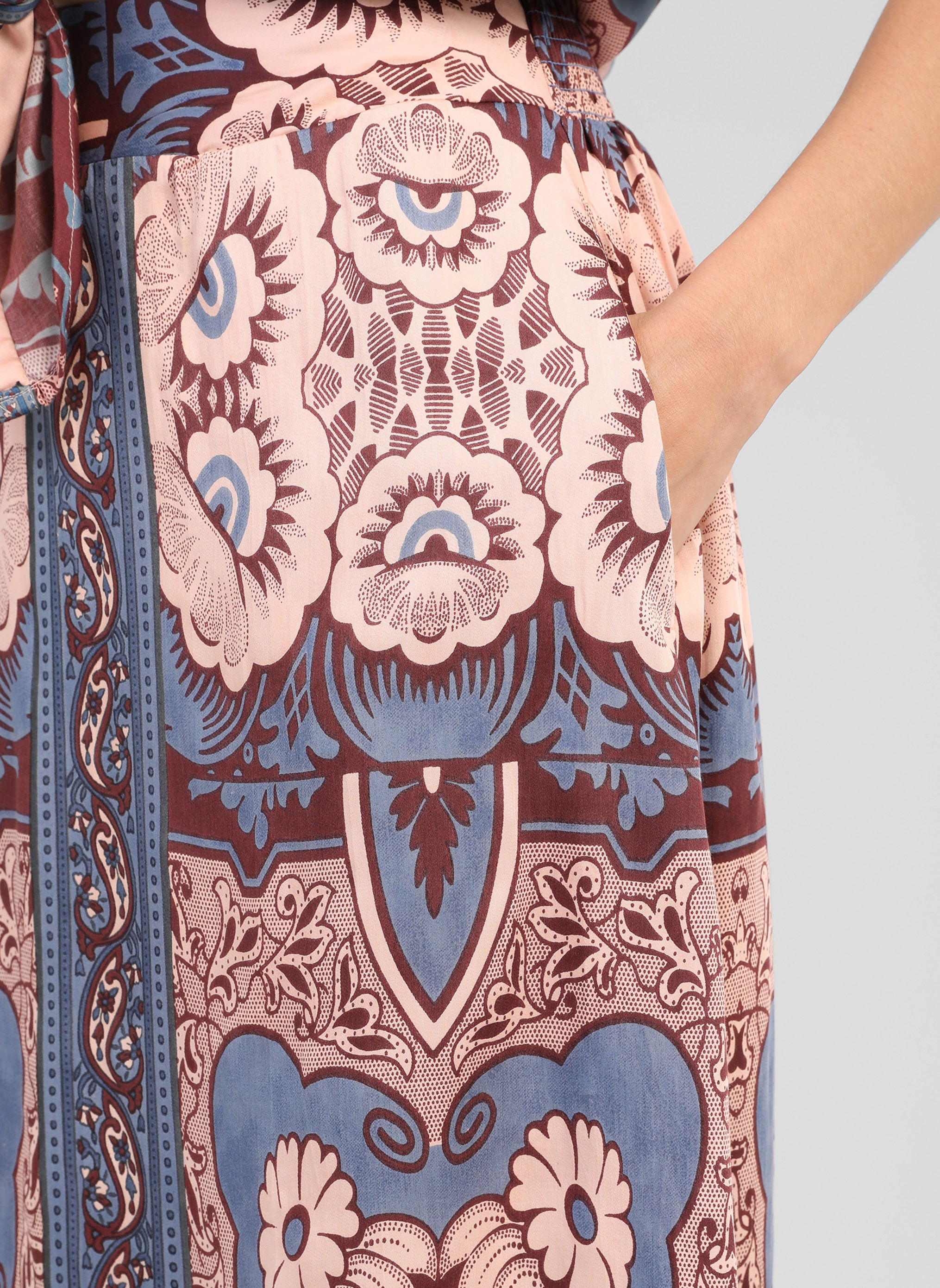 JUPE LONGUE ROBINETA vitali bleu