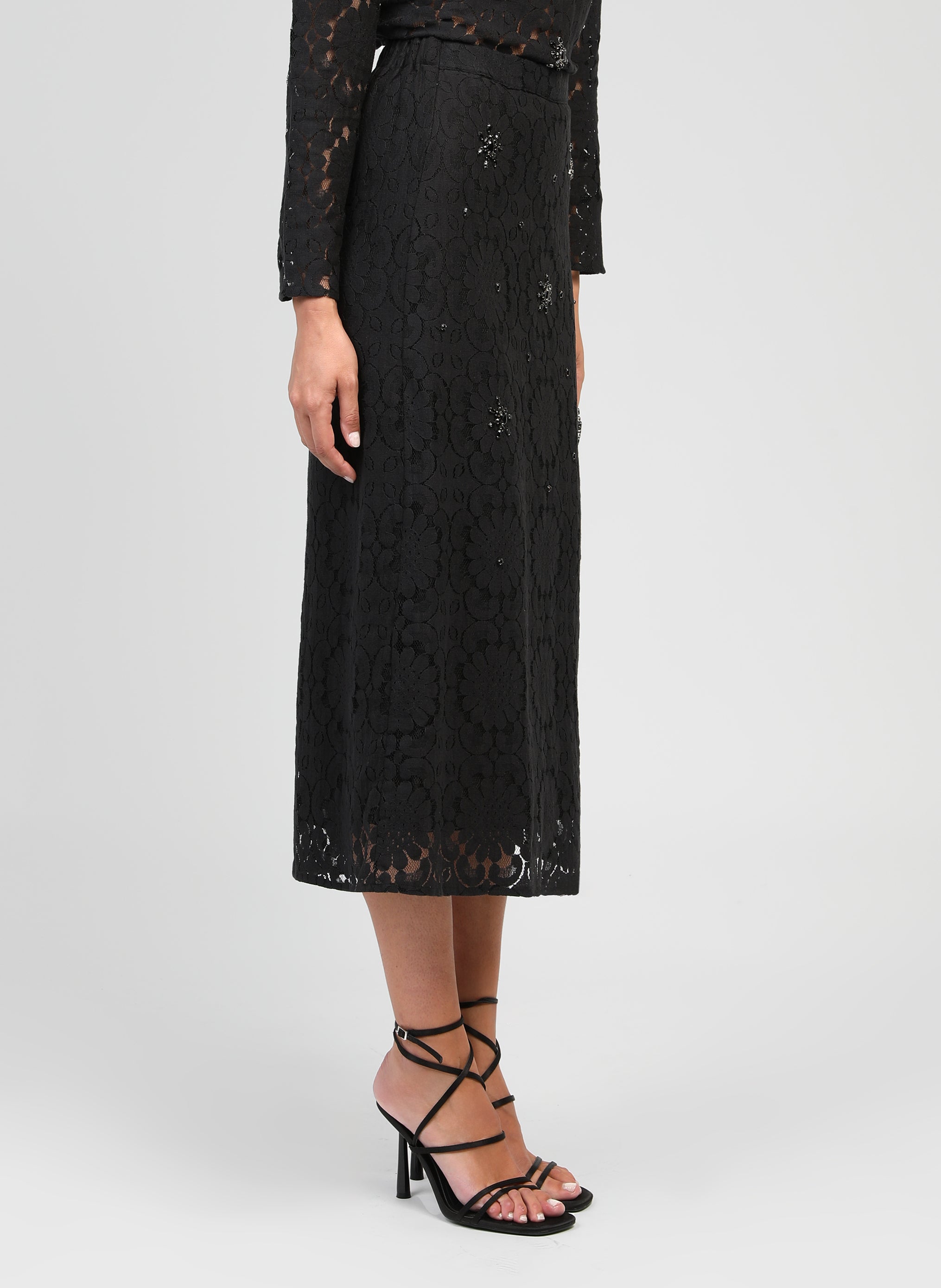 FALDA MIDI NEGRA ROSAL