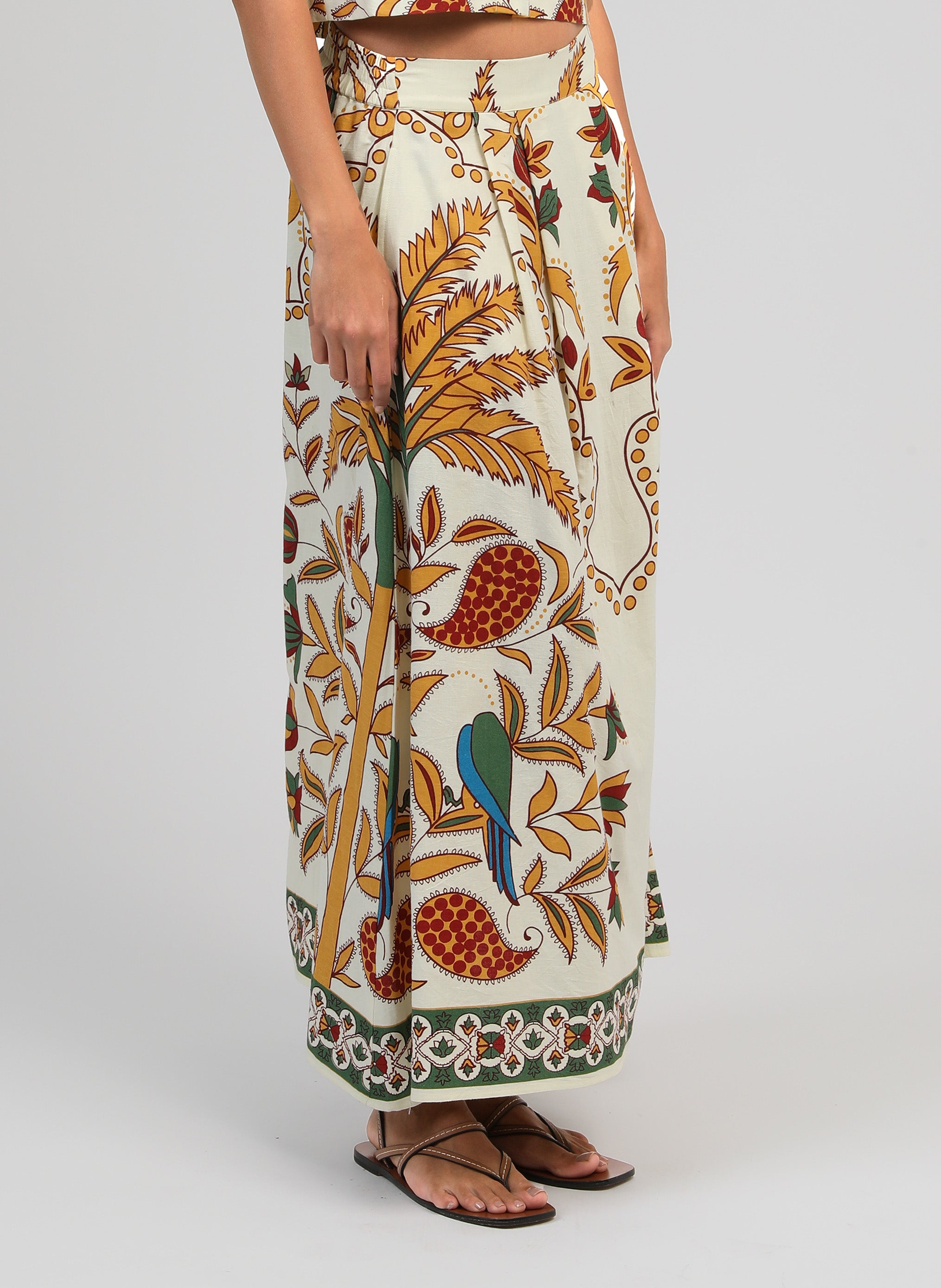 JUPE LONGUE ROSALINA tropico jaune