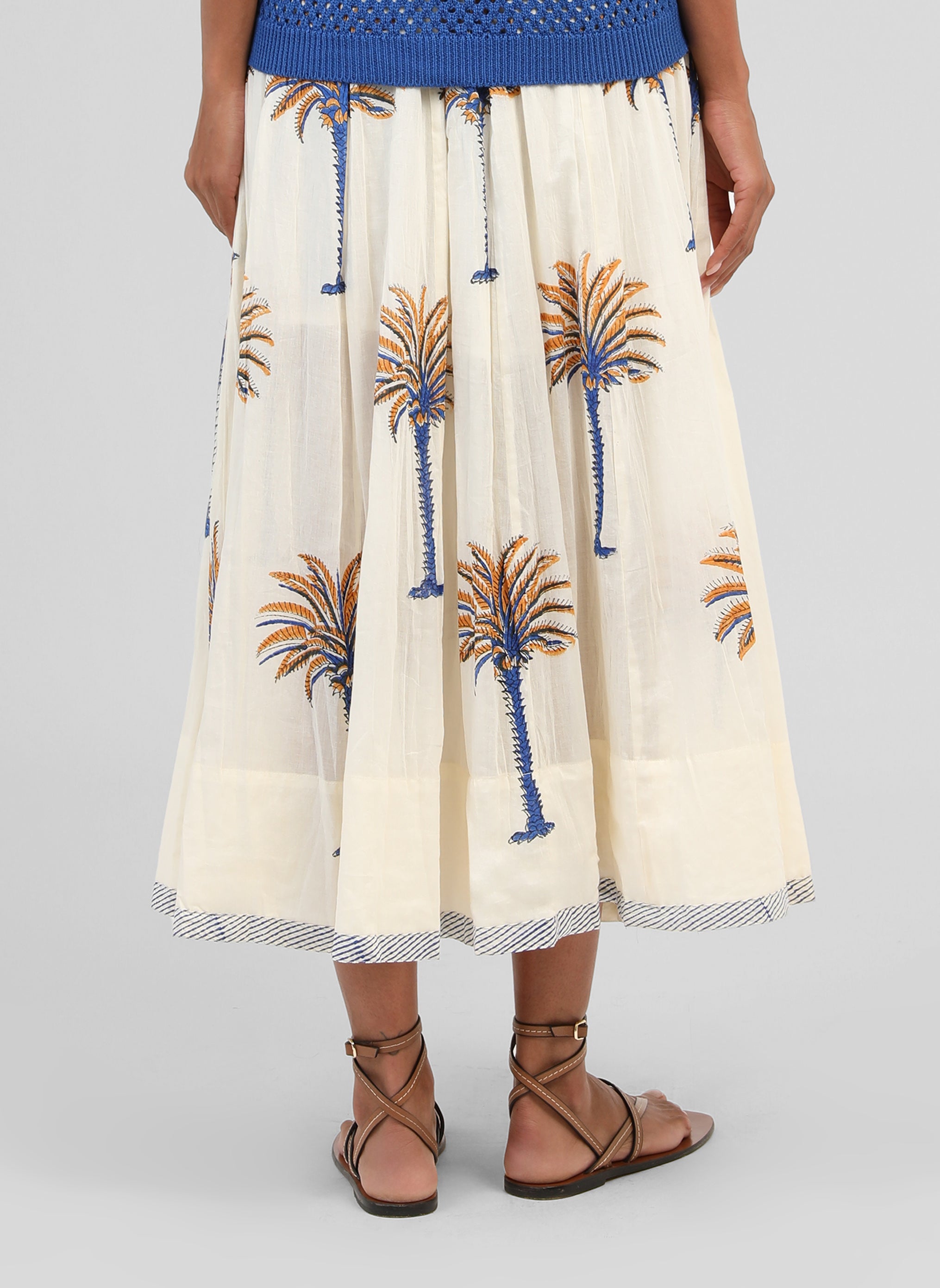 JUPE LONGUE ROSEMARY areca ecru