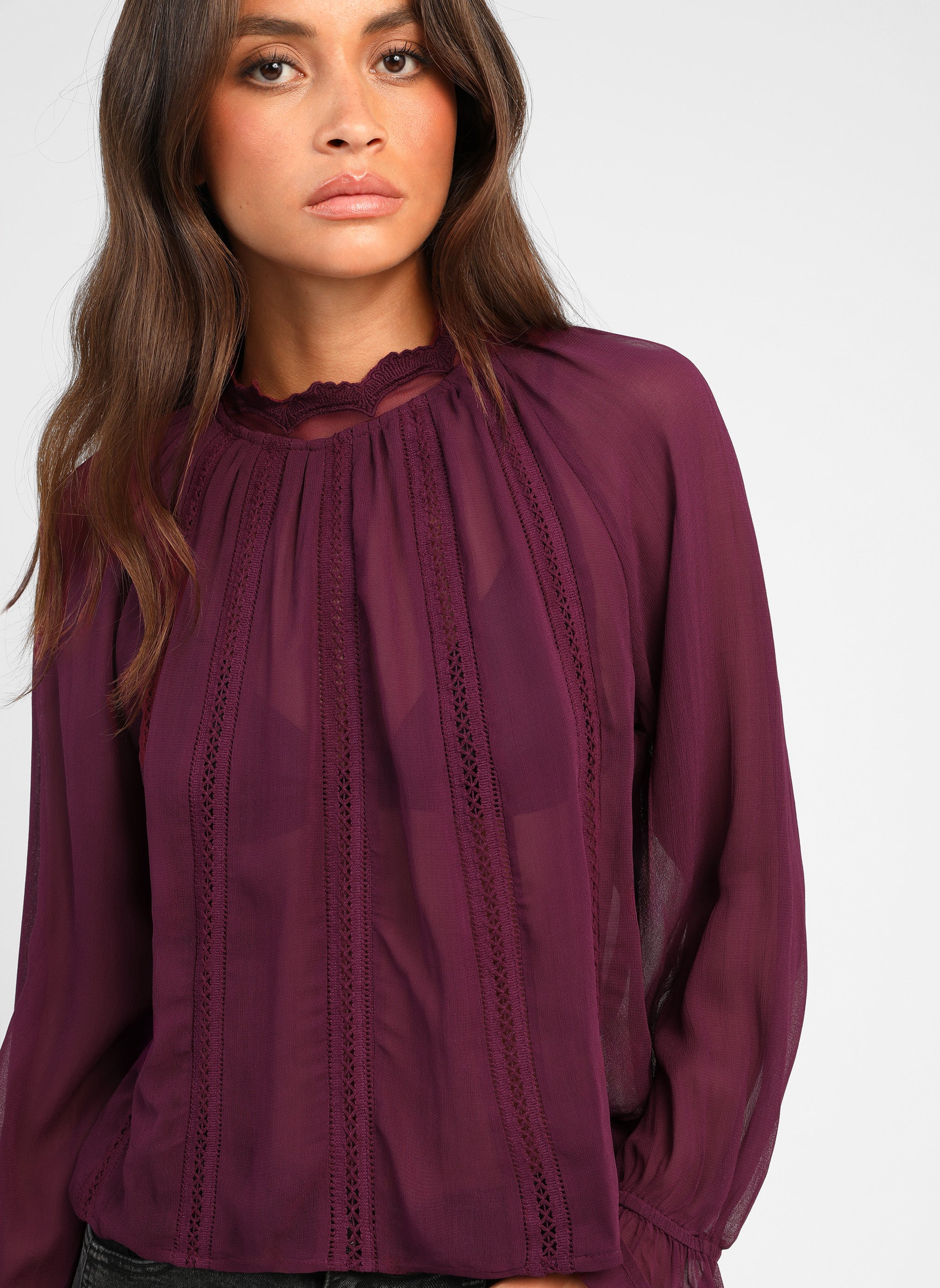 BLOUSE SALOUNA aubergine