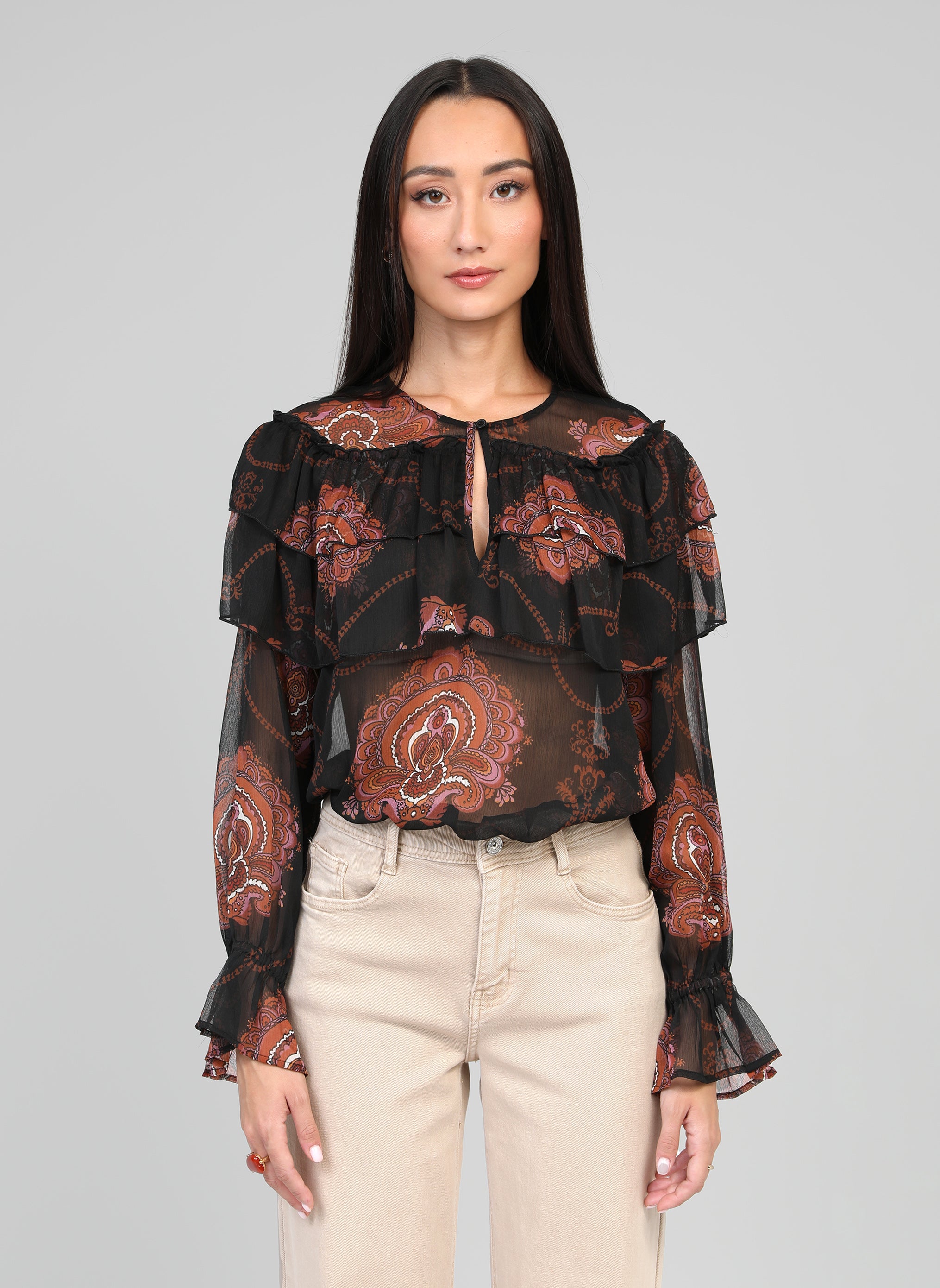 BLOUSE SAMARIO bohemia noir