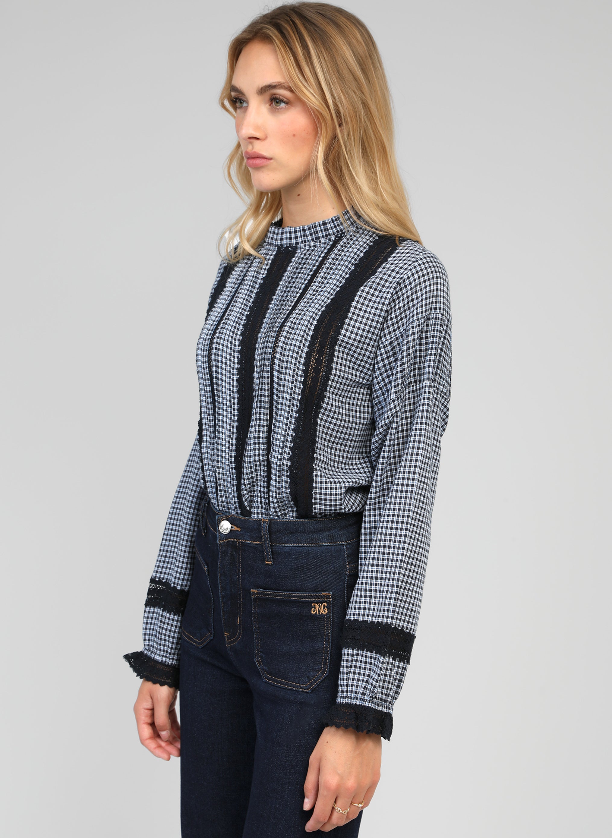 BLOUSE SAMINAY checks