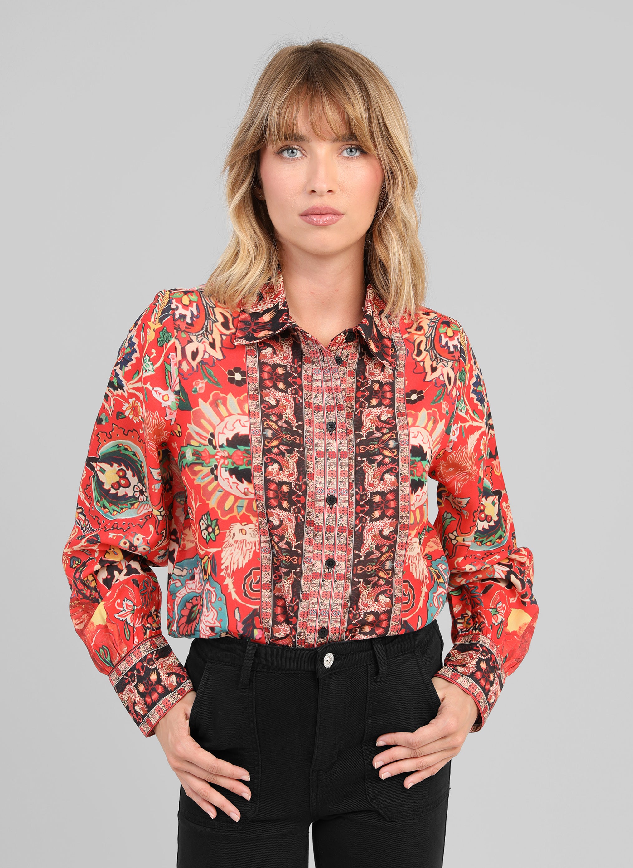 CHEMISE SARINA aubussy rouge