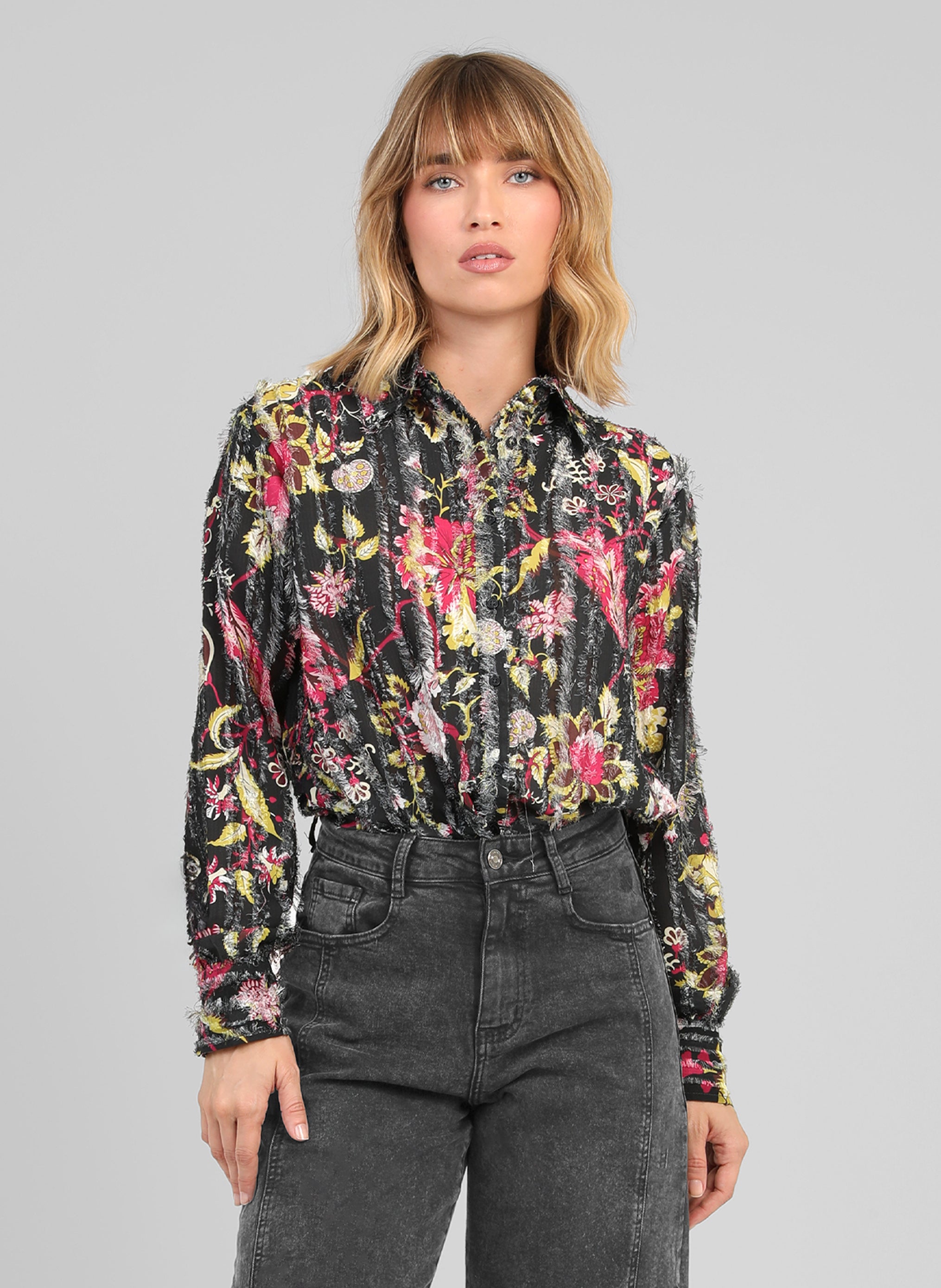 CHEMISE SOPHIKA jasione noir