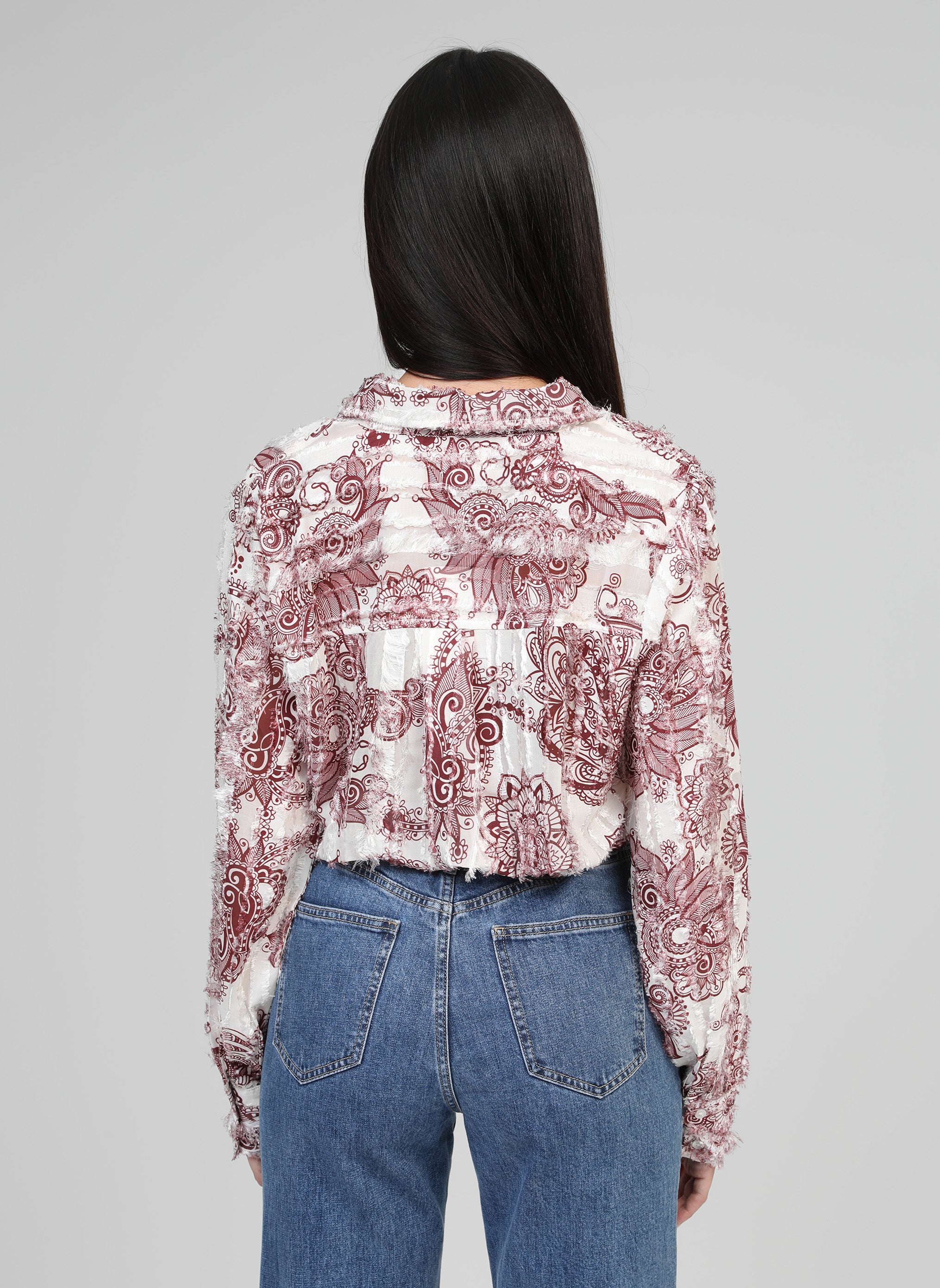 SOPHINA jakala burgundy SHIRT