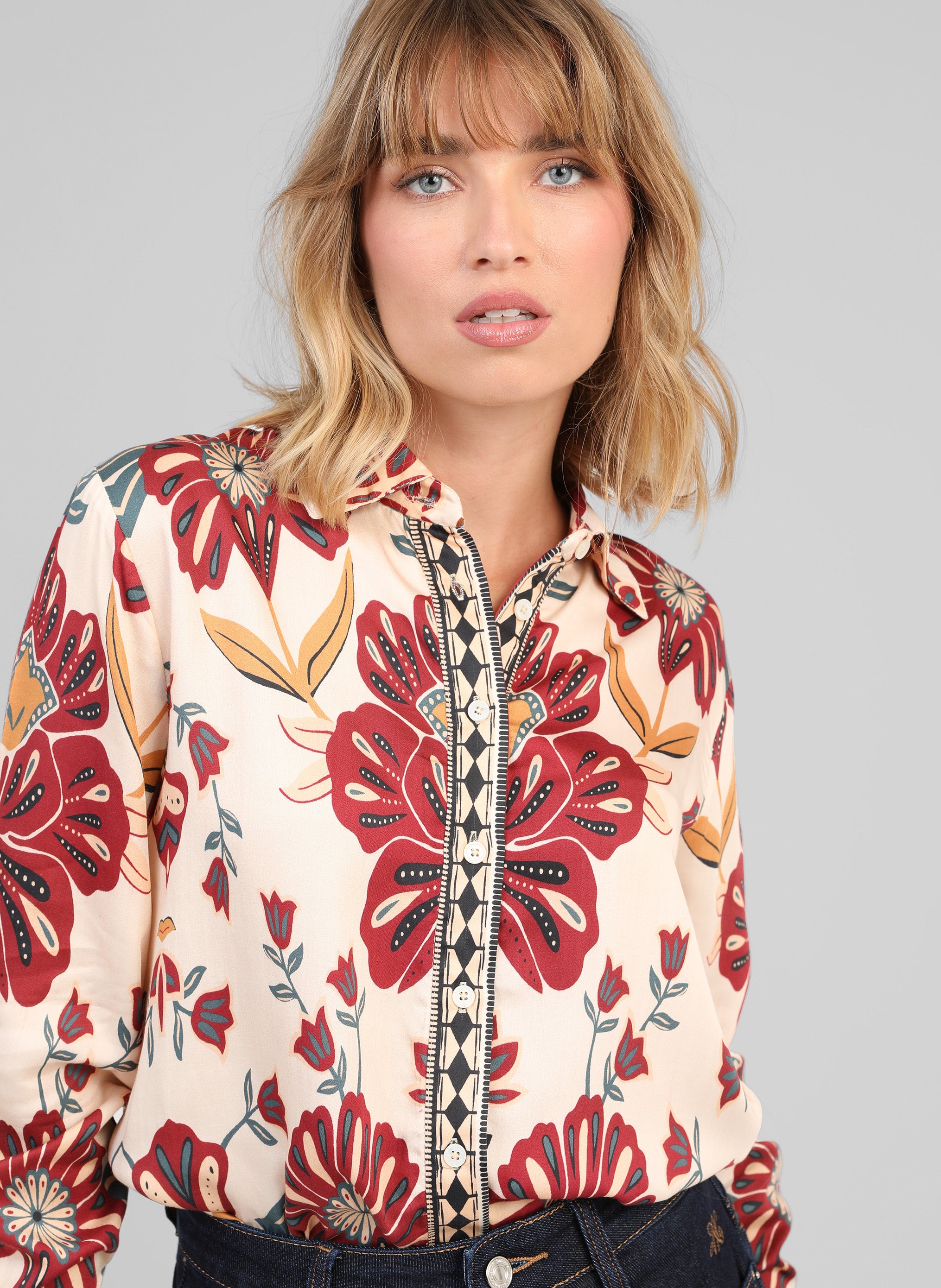 CHEMISE SOTILIANE tulipa ecru