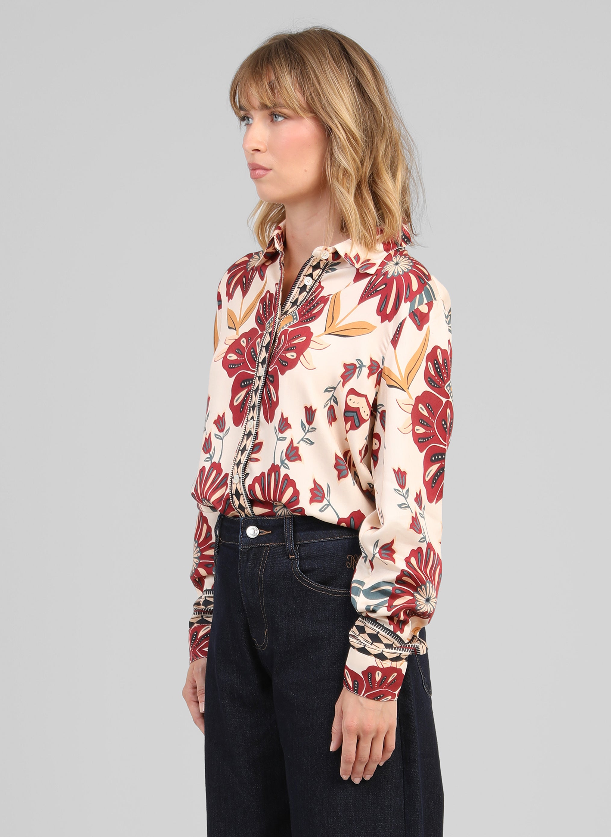 CHEMISE SOTILIANE tulipa ecru