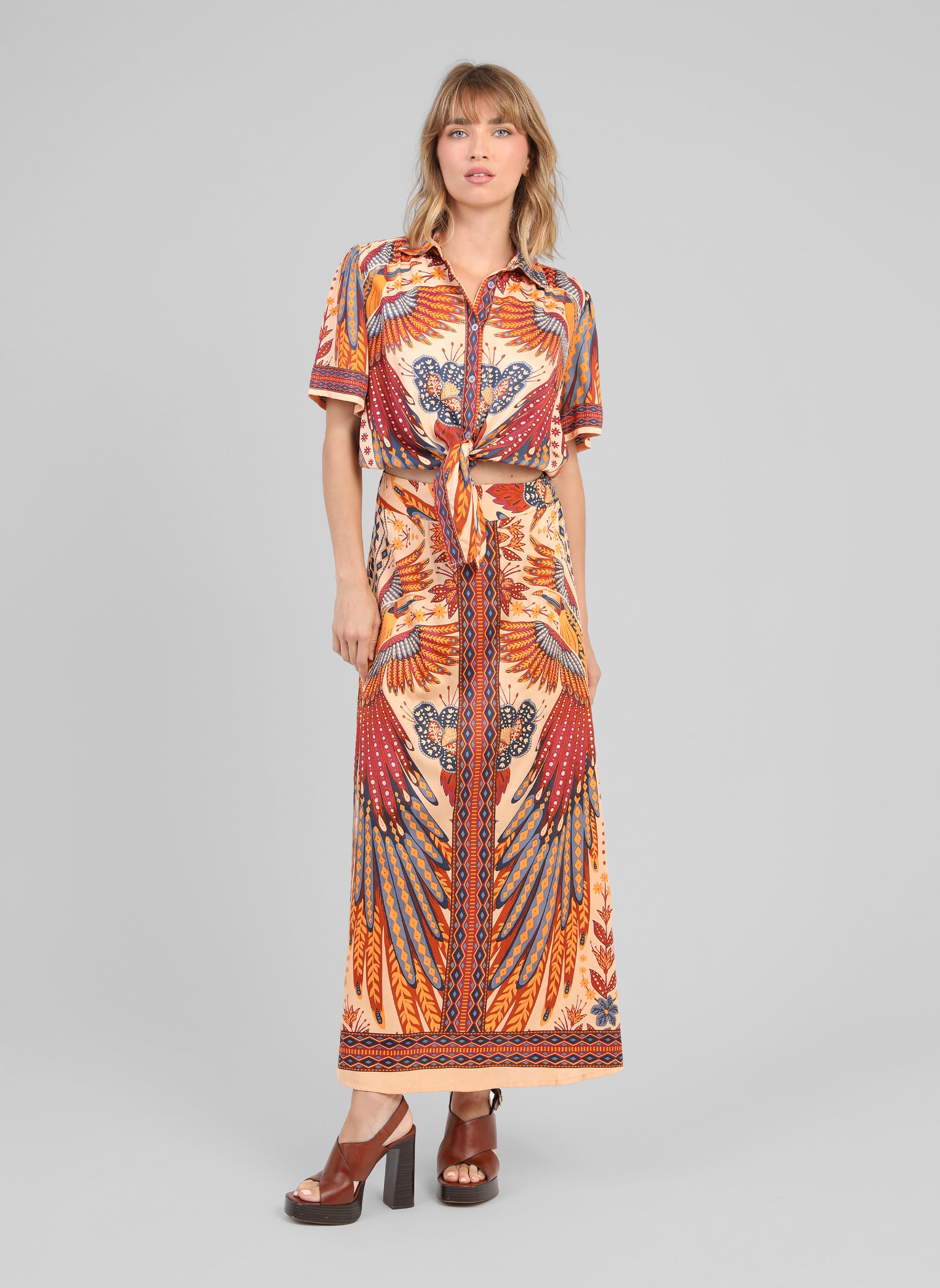 SUZANIE SHIRT, birdize, peach