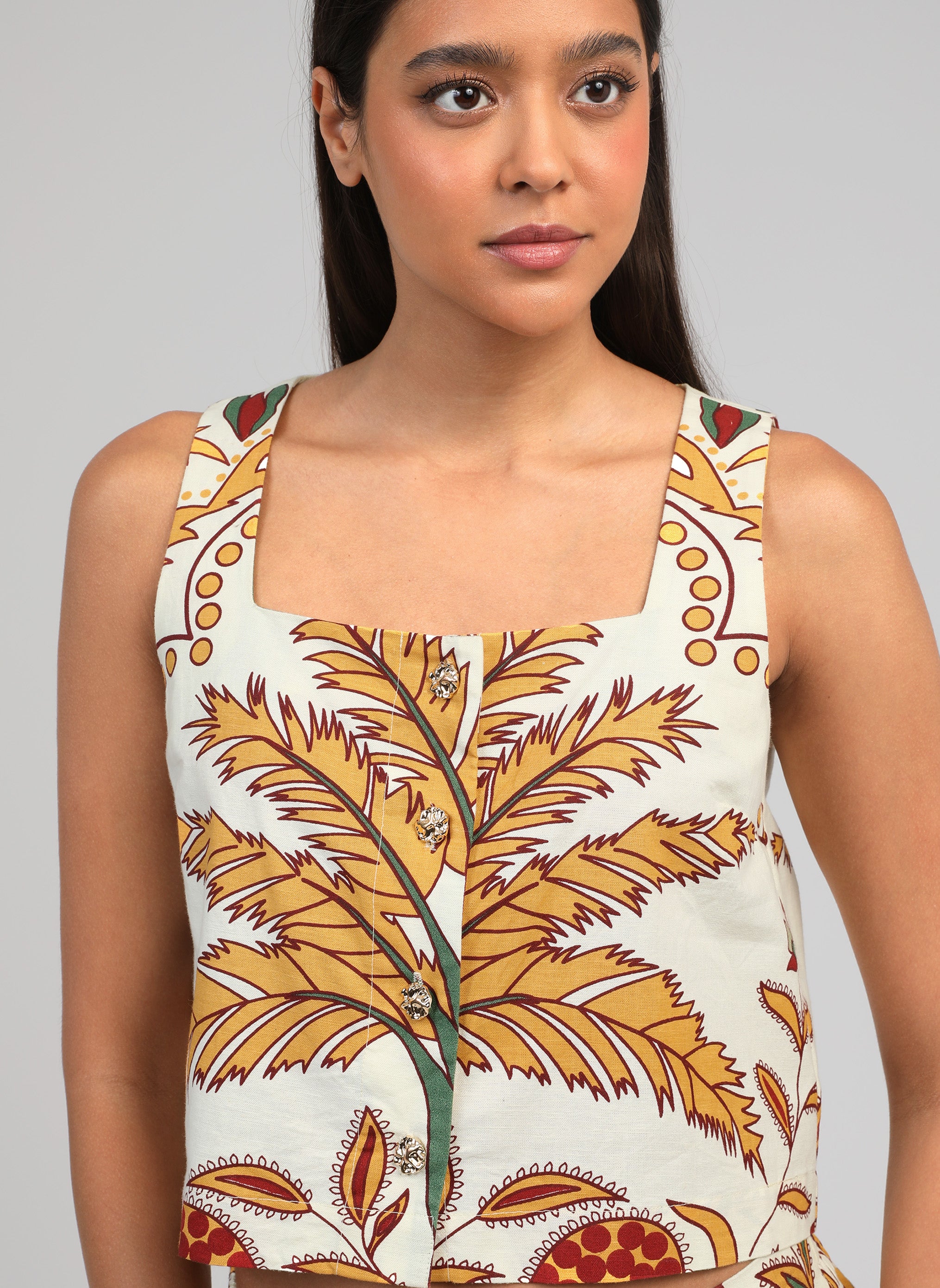 DEBARDEUR SYMALY tropico jaune