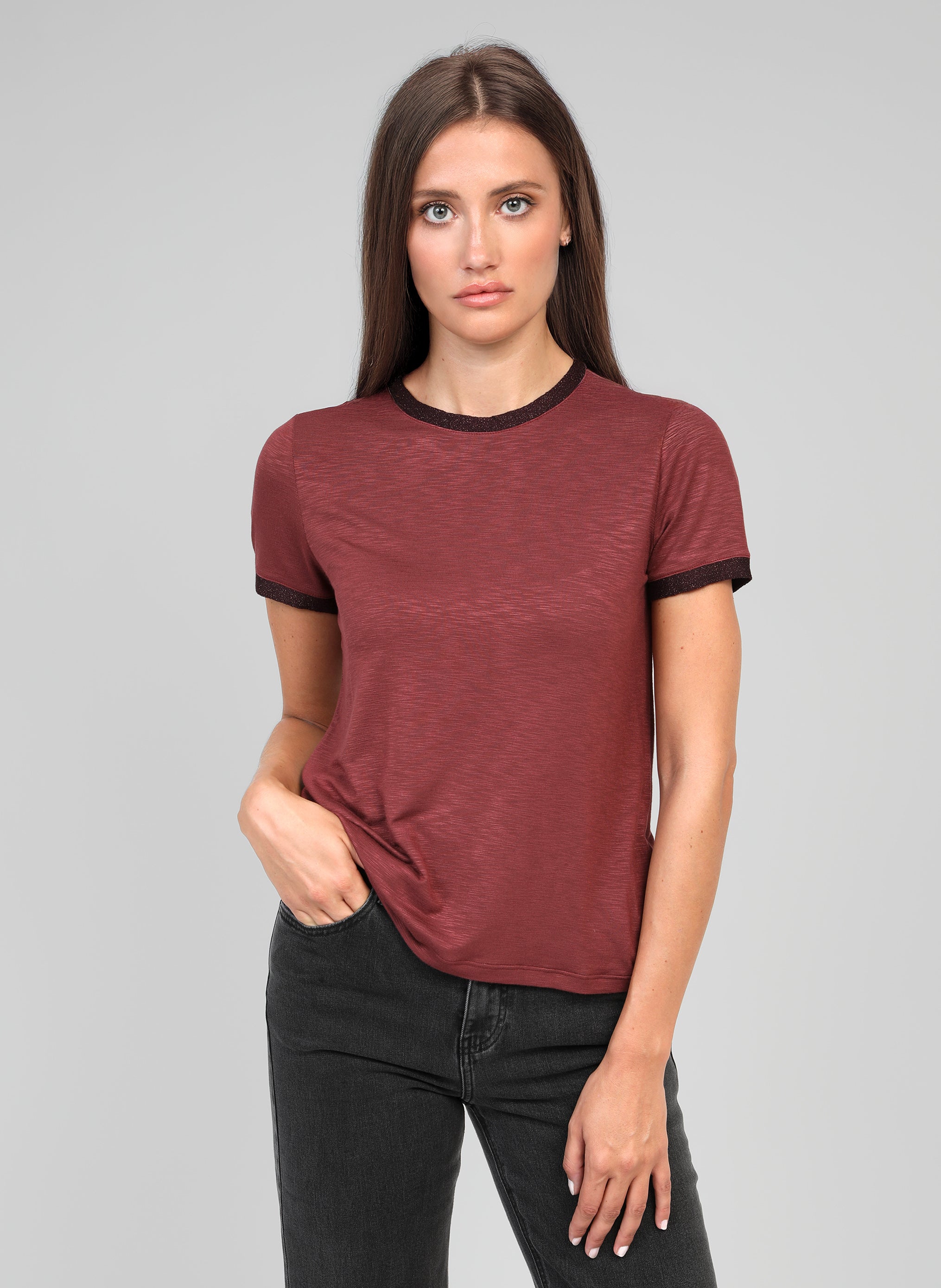 T-SHIRT TIXANA bordeaux