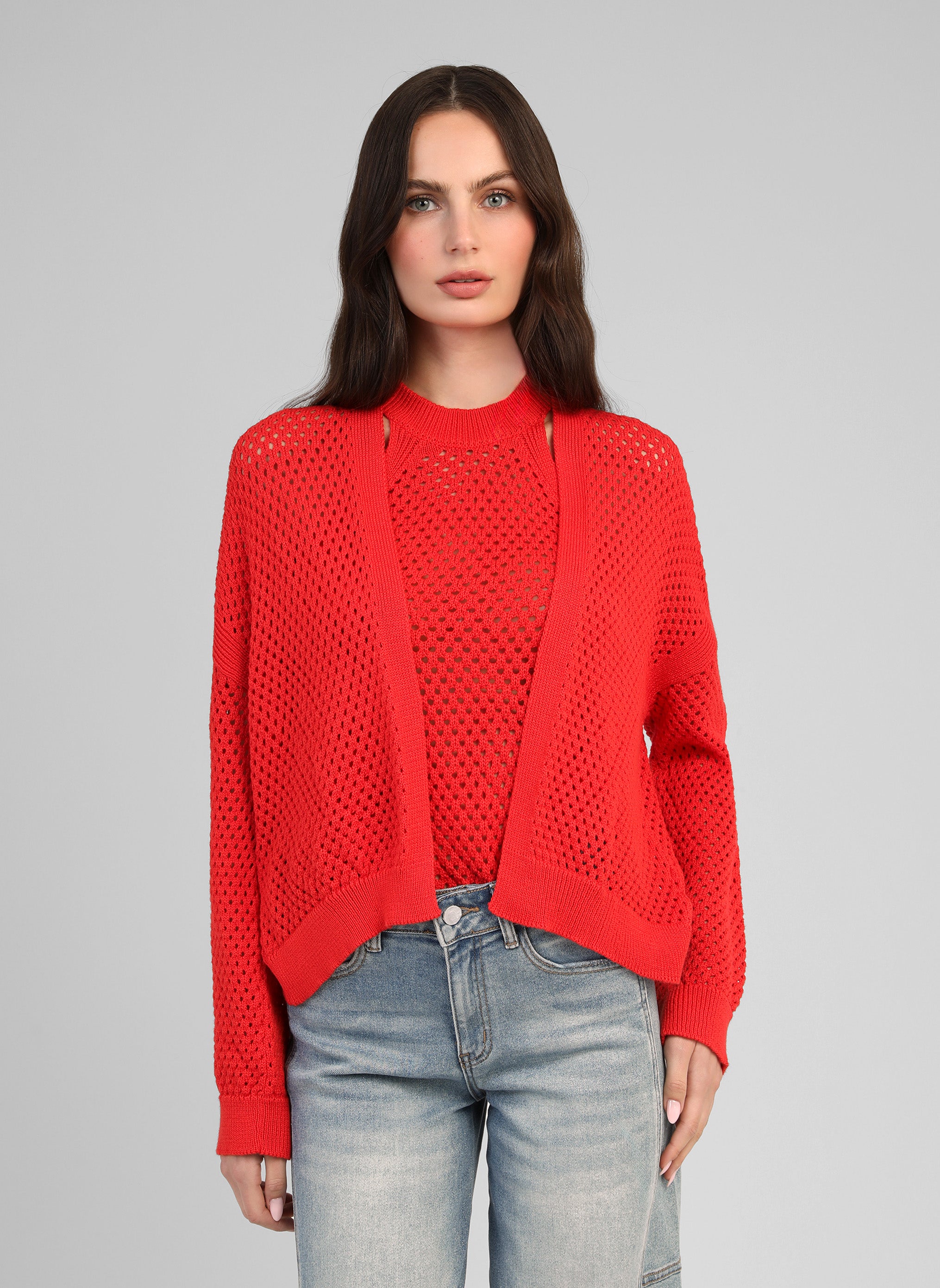 GILET VALERIO rouge