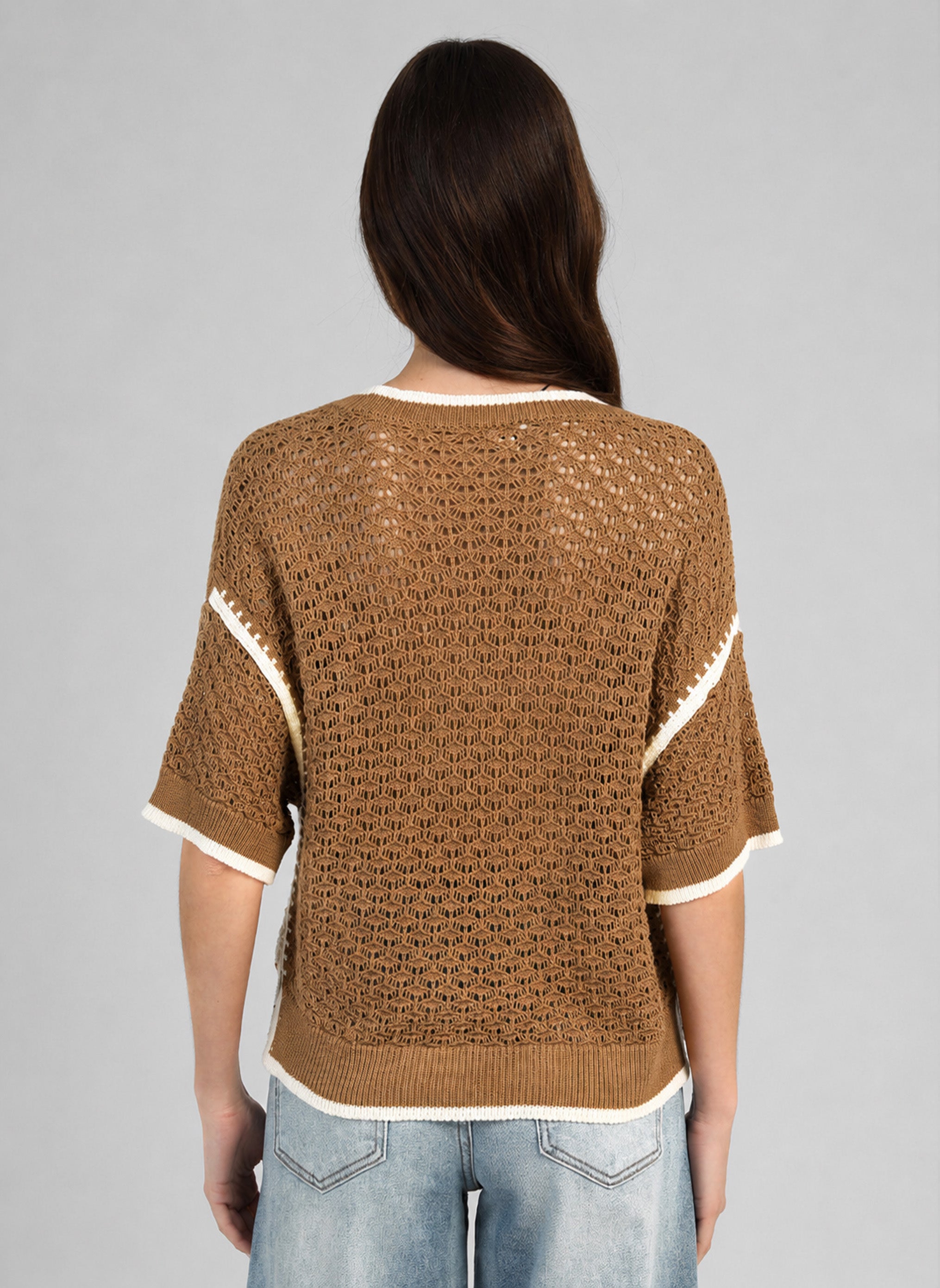 VALMIE Suede Sweater