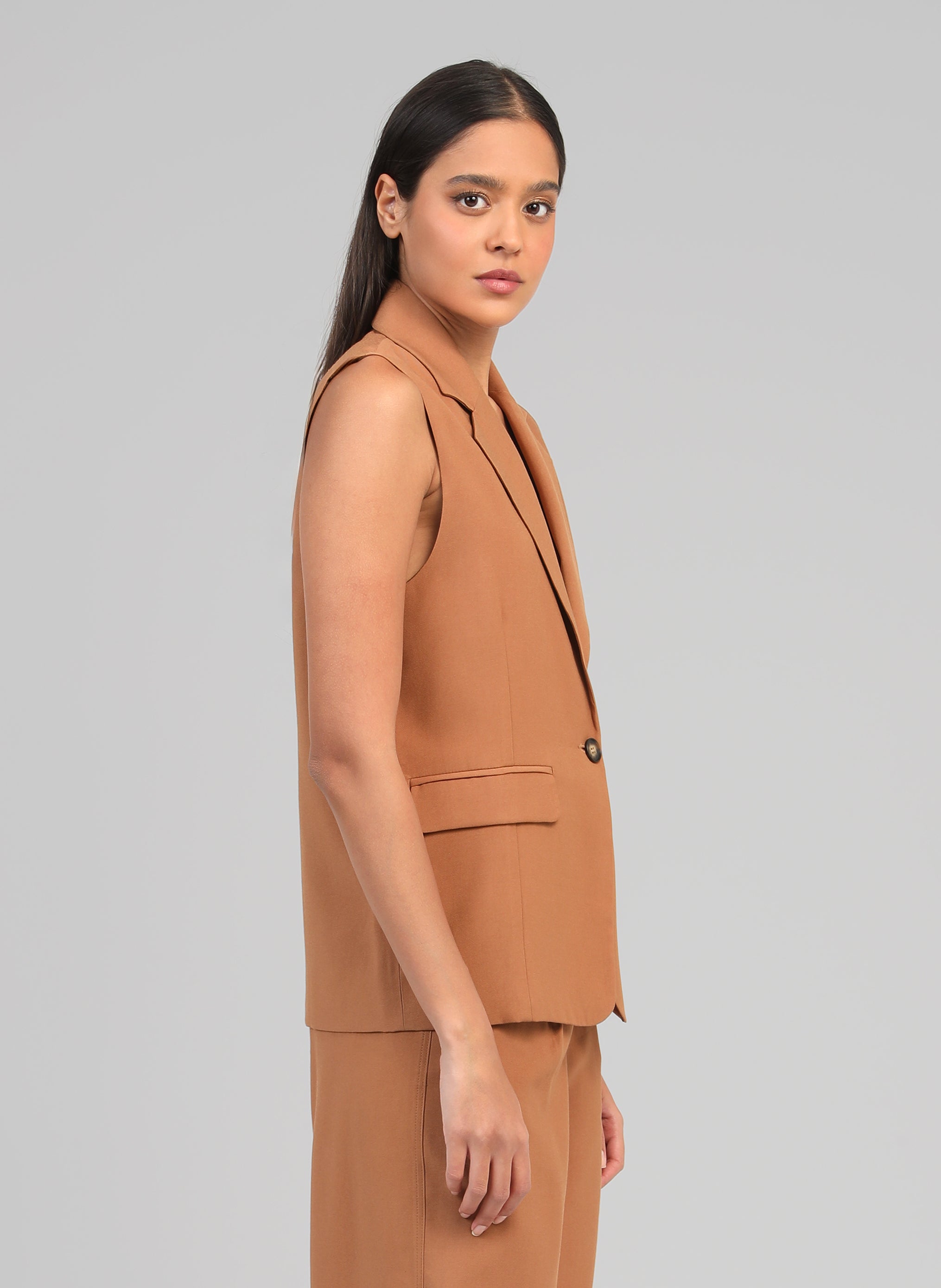 VESTE SANS MANCHES ZAKARITA daim