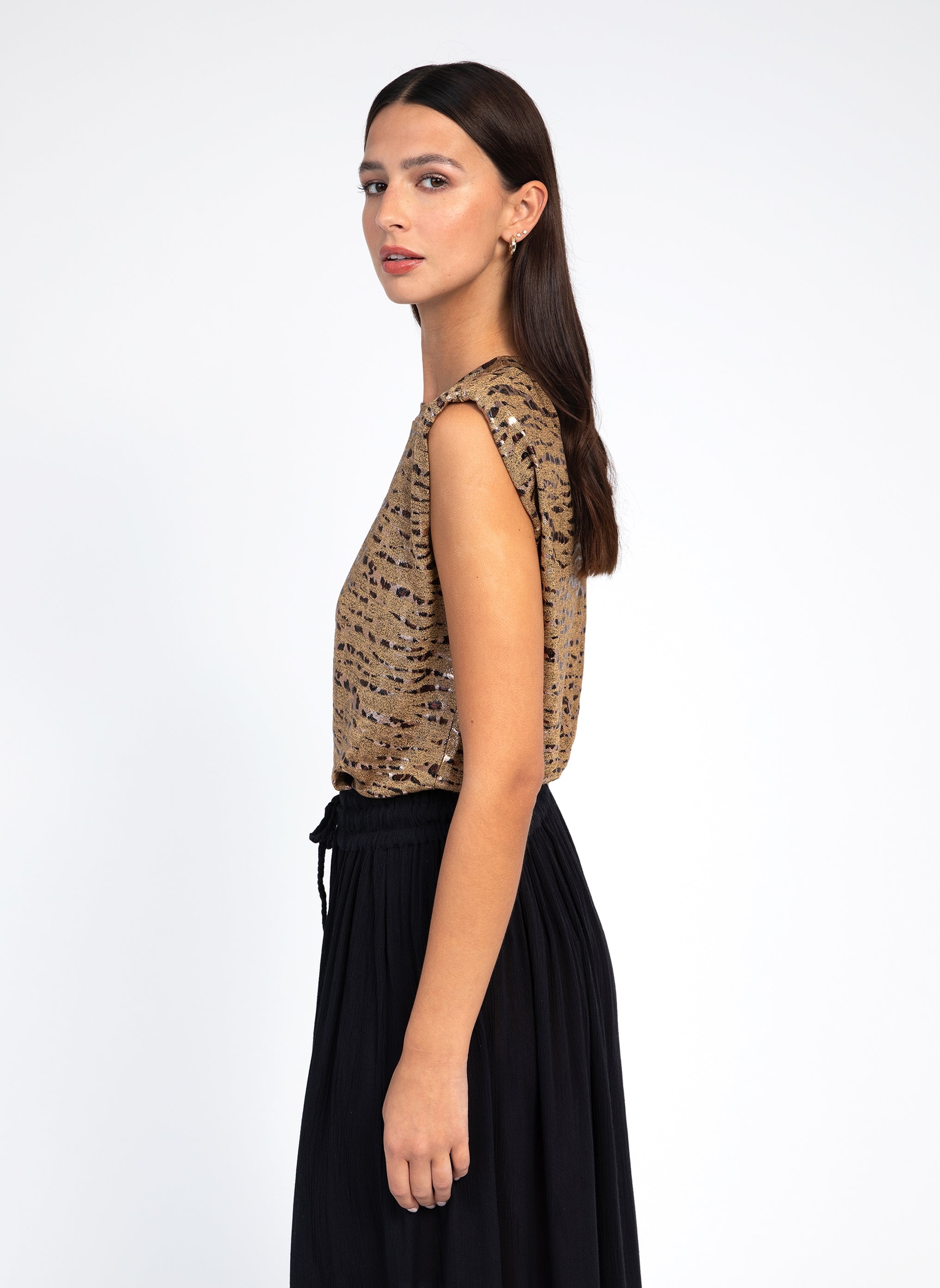 T-SHIRT AFLANE sable