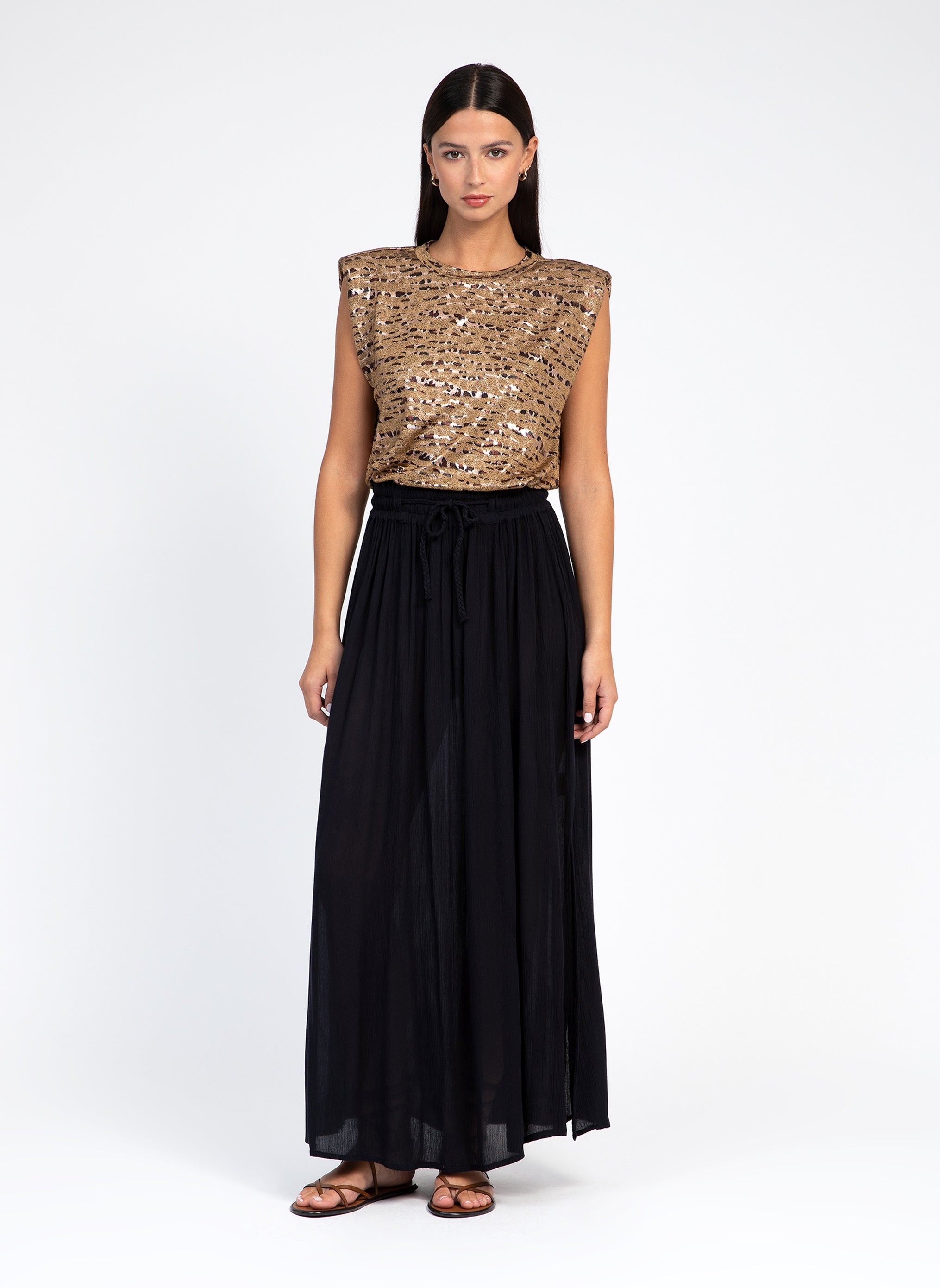 T-SHIRT AFLANE sable