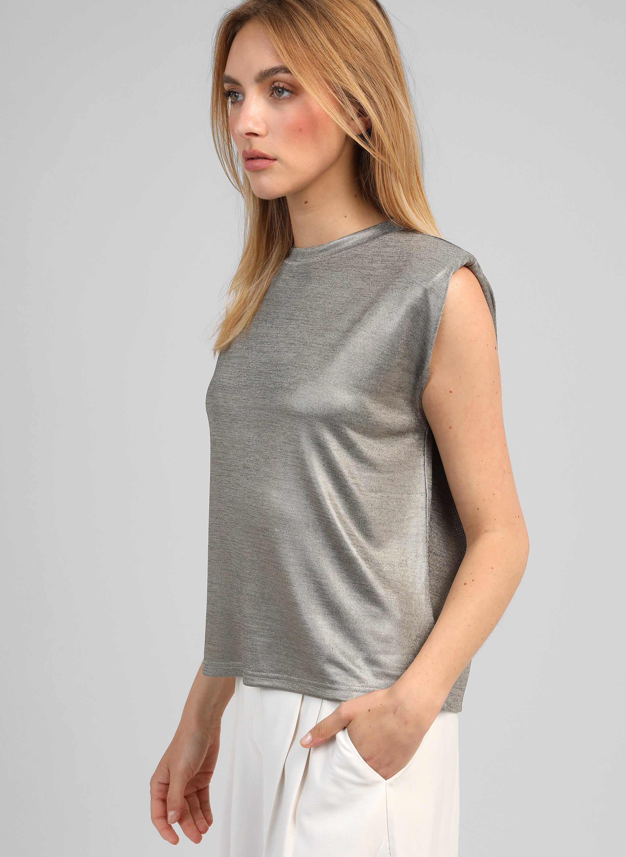 T-SHIRT AFLANY silver