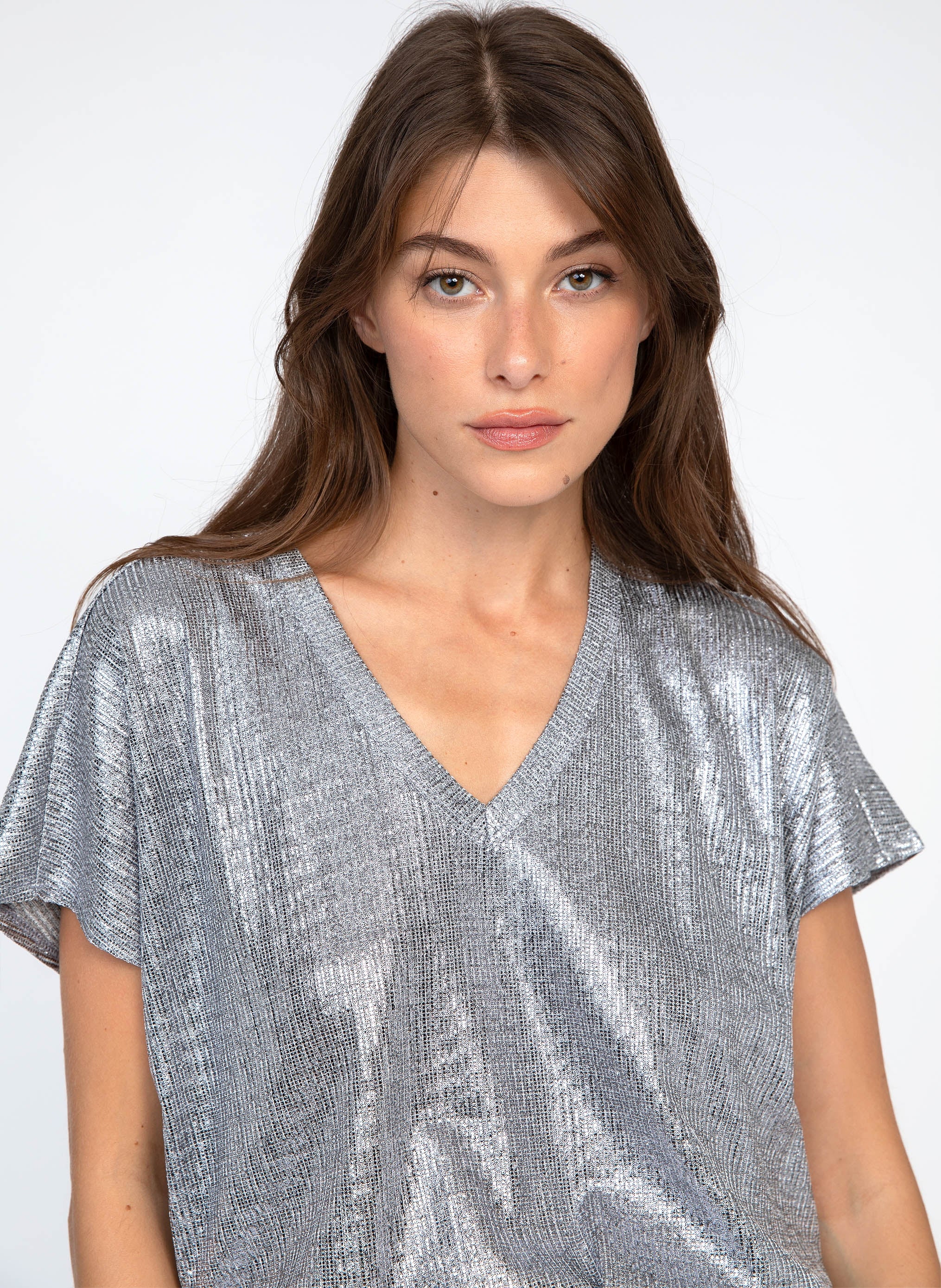 T-SHIRT AGNESSE argent